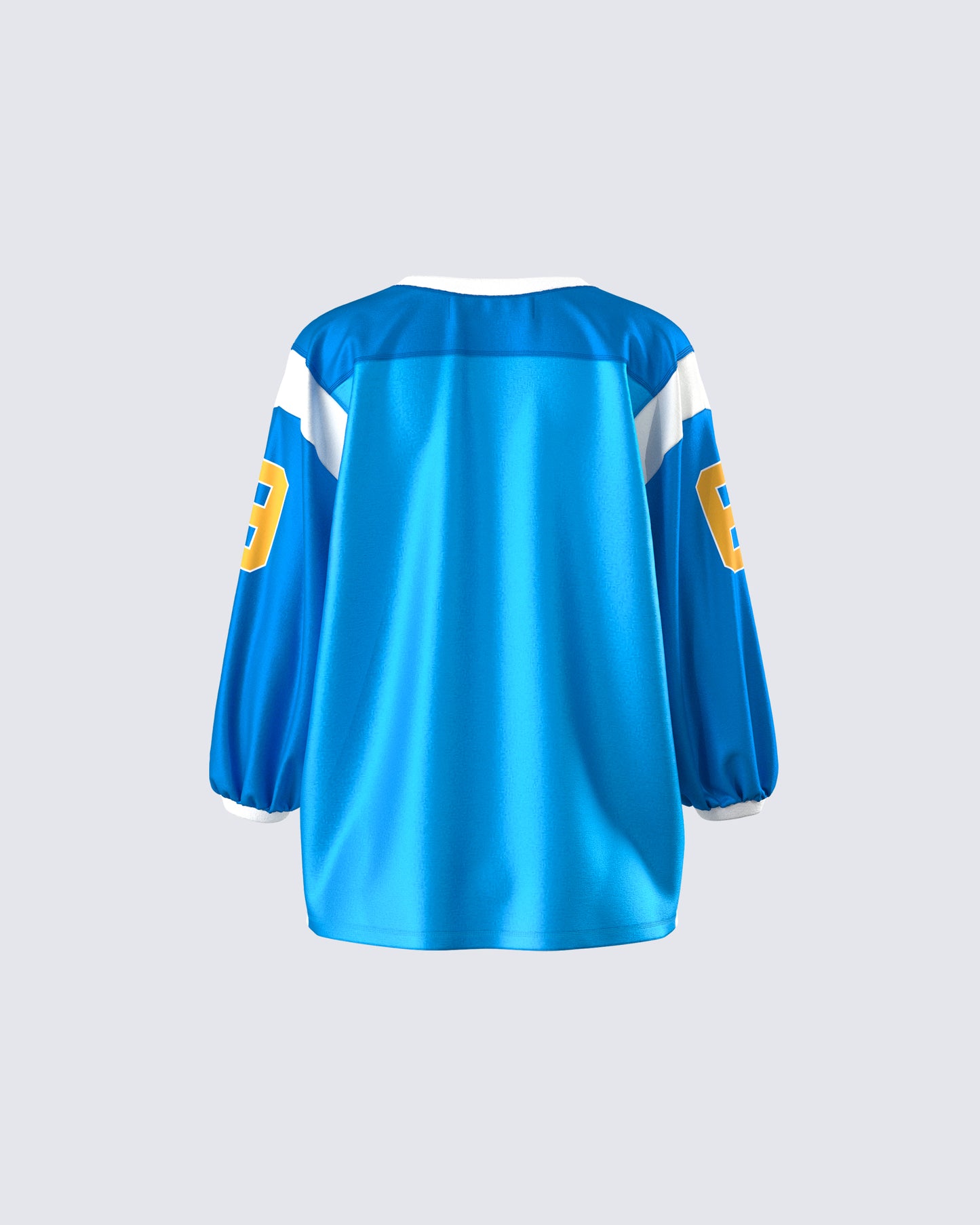 Bea Blue Graphic Sports Jersey Top