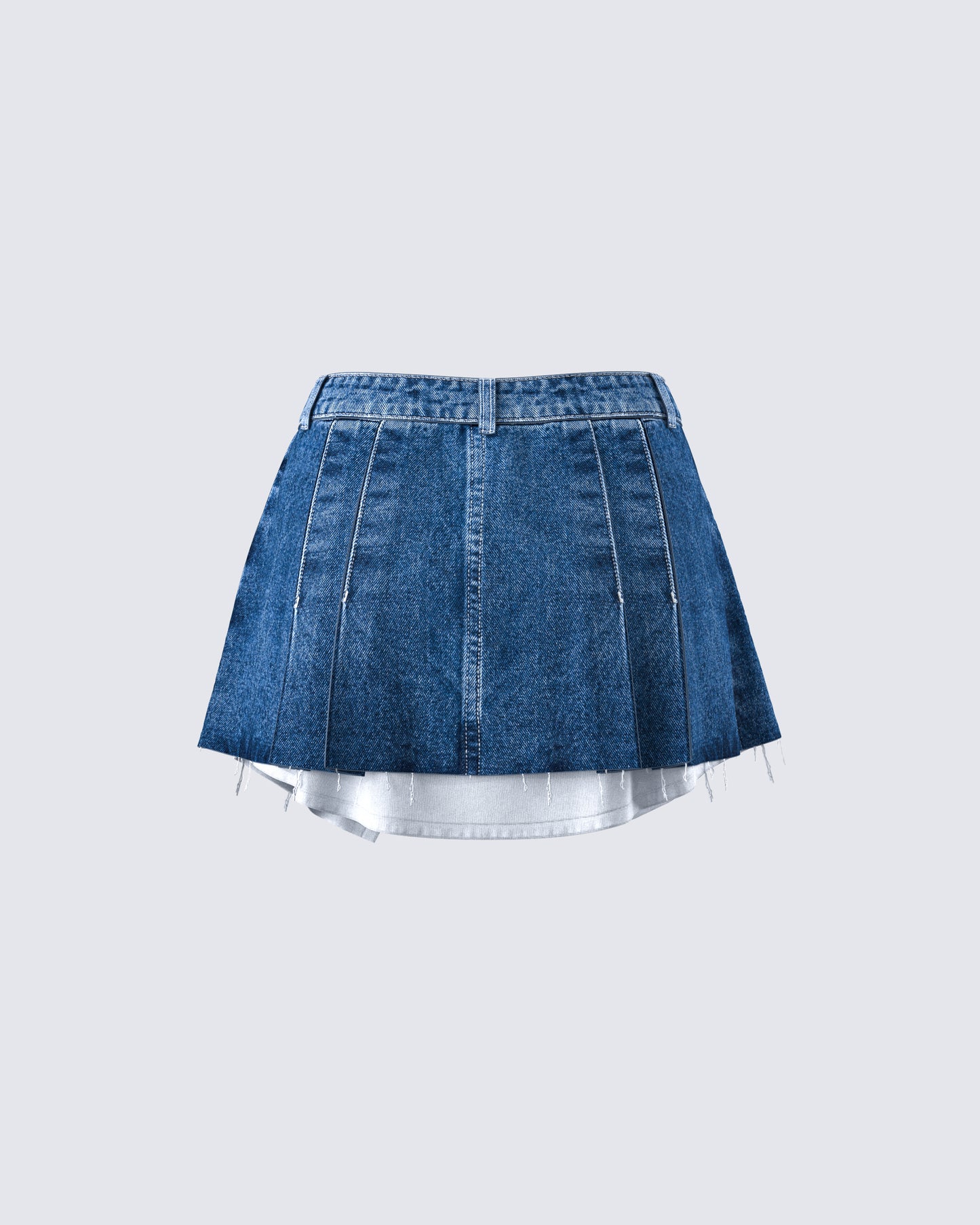 Robyn Pleated Denim Mini Skirt