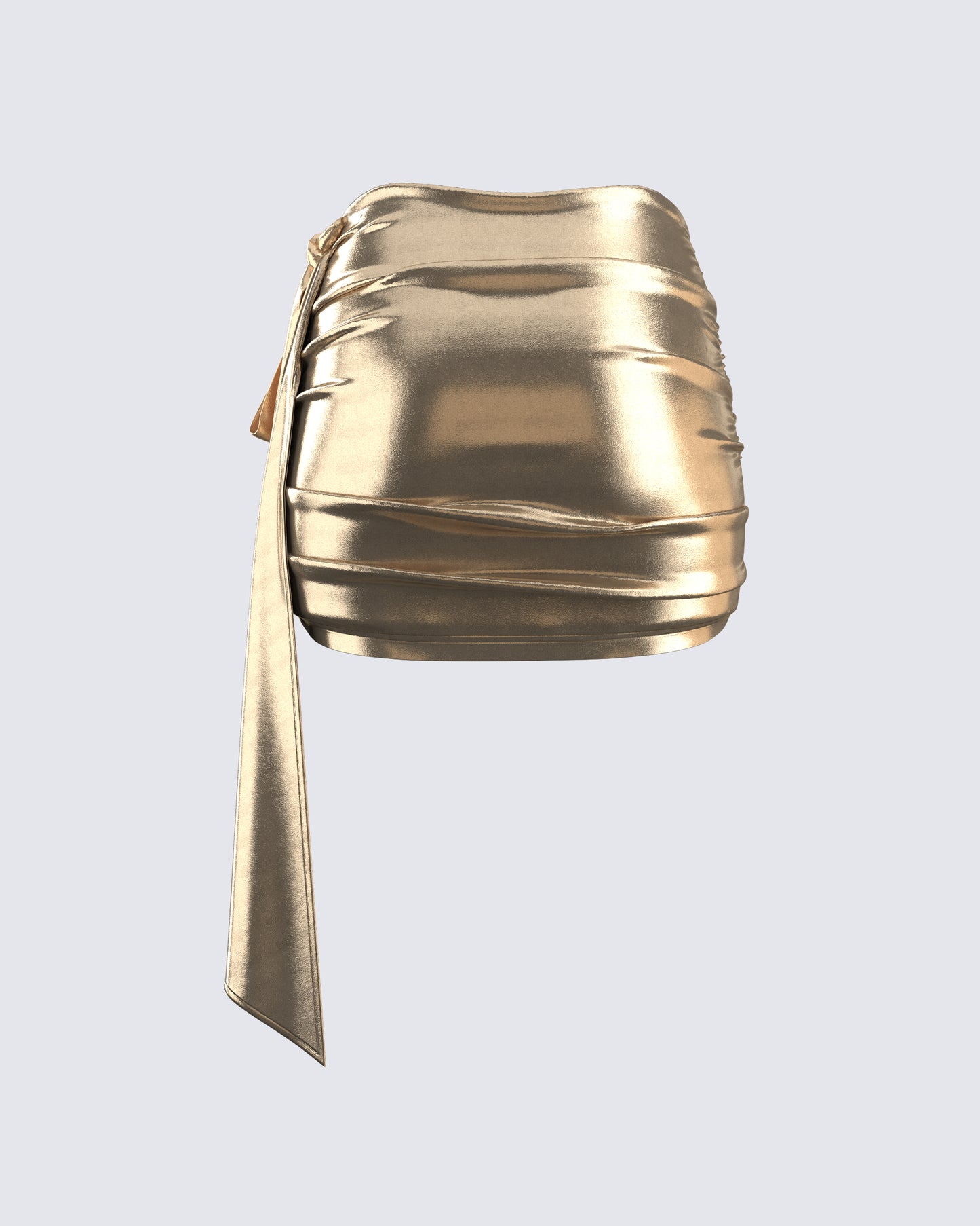 Bianca Metallic Gold Drape Skirt