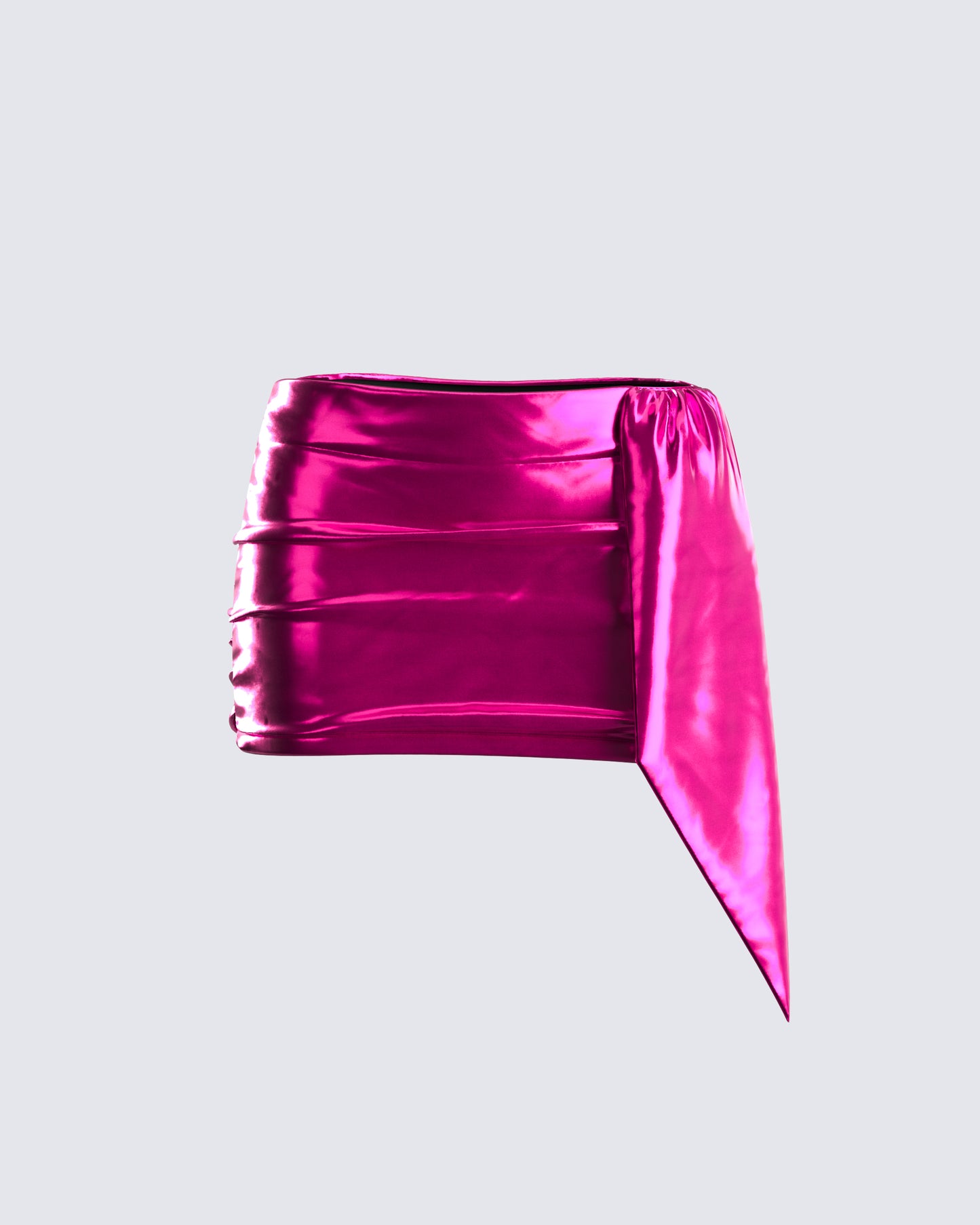 Sanya Pink Metallic Mini Skirt 3d product front