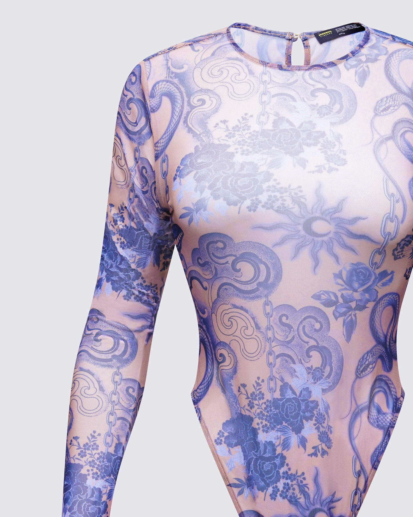 Thorne Multi Mesh Tattoo Printed Bodysuit