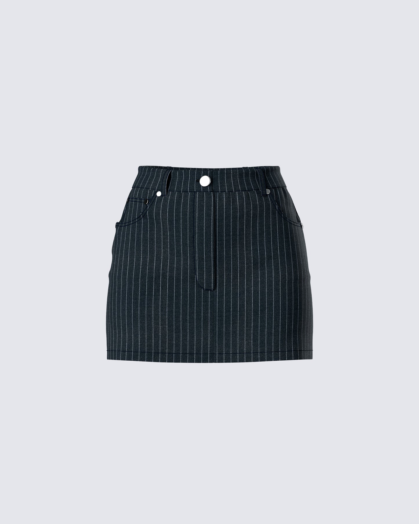 Jennifer Black Stripe Mini Skirt 3d product front