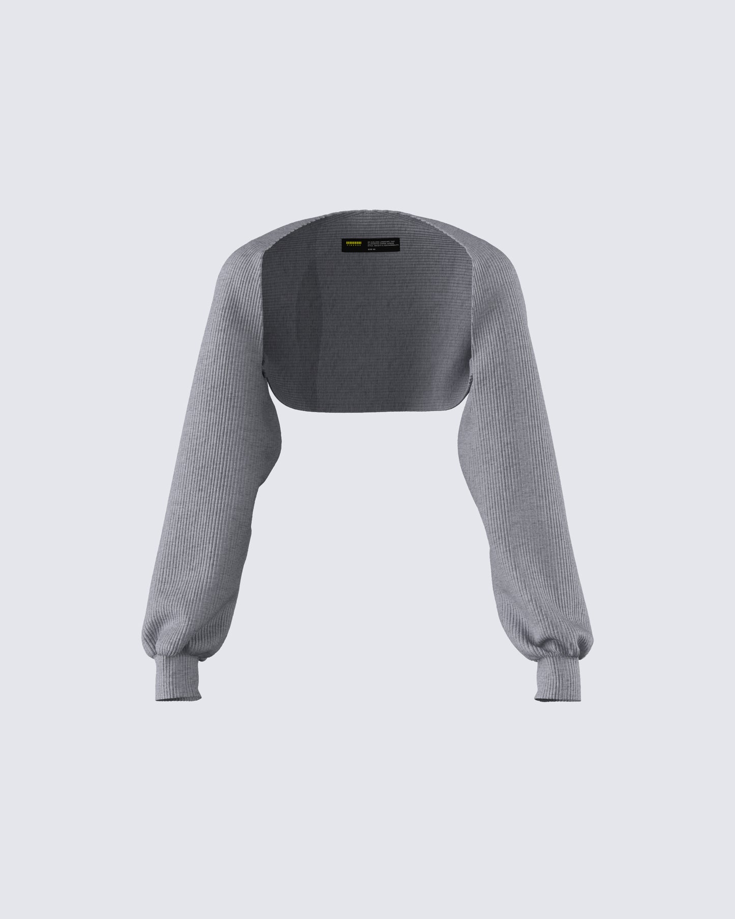 Ilana Grey Rib Shrug Sweater Top product front