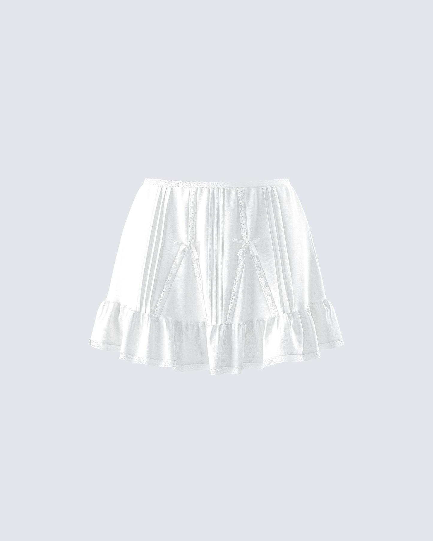 Zoella Ivory Ruffle Mini Skirt product front