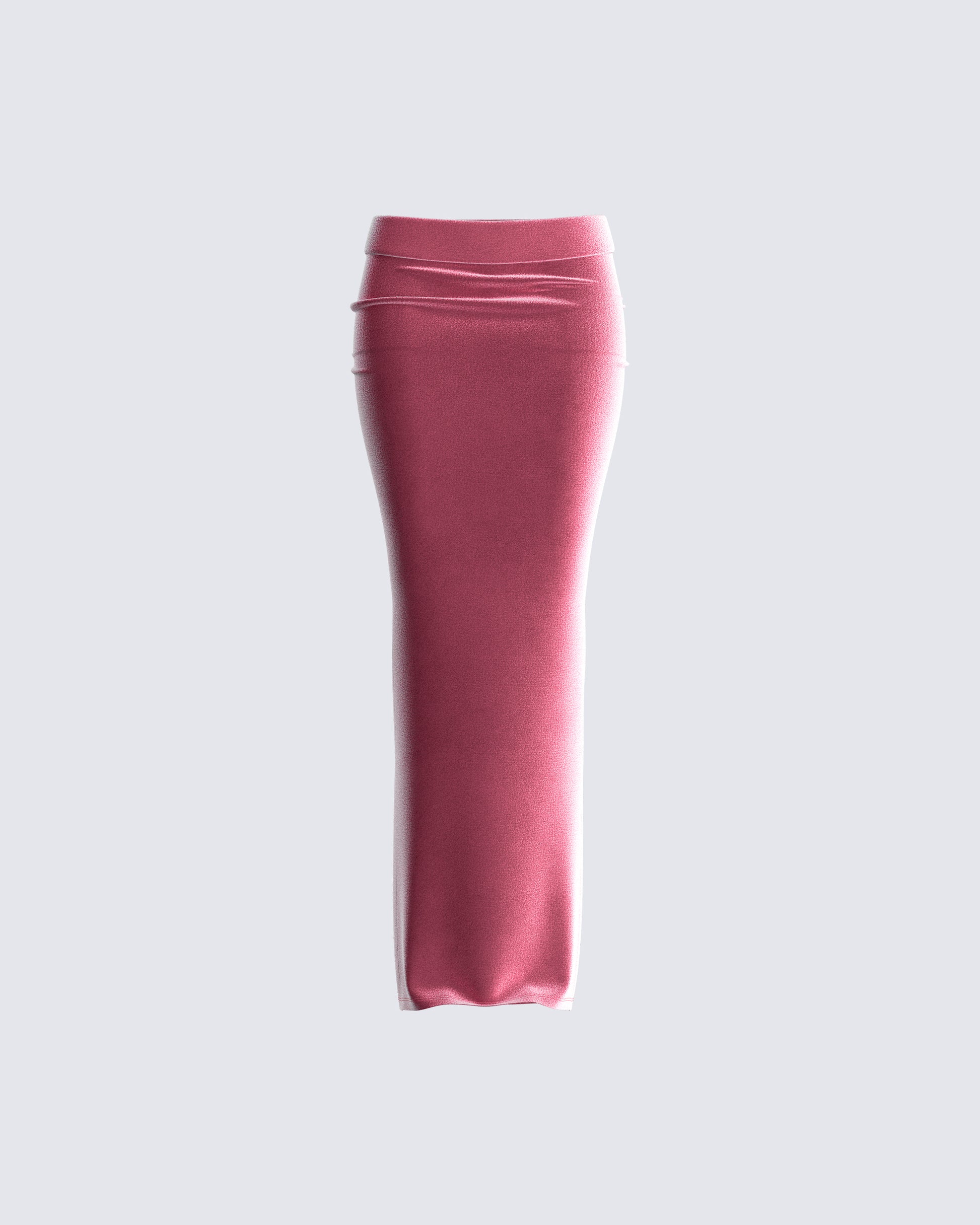 Ayla Pink Velvet Maxi Skirt 3d product front