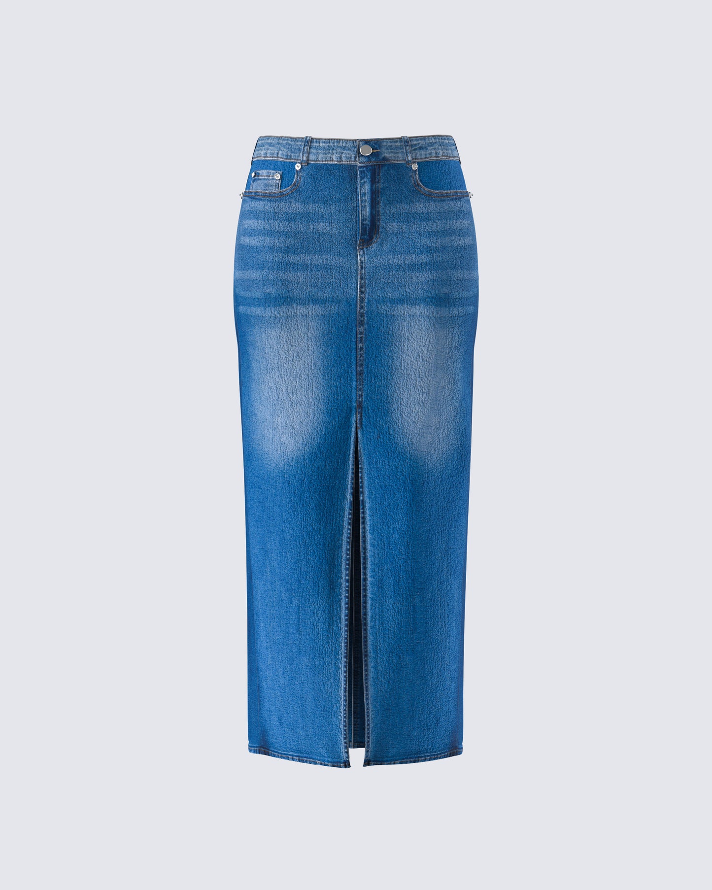Vincent Blue Maxi Denim Skirt 3d product front