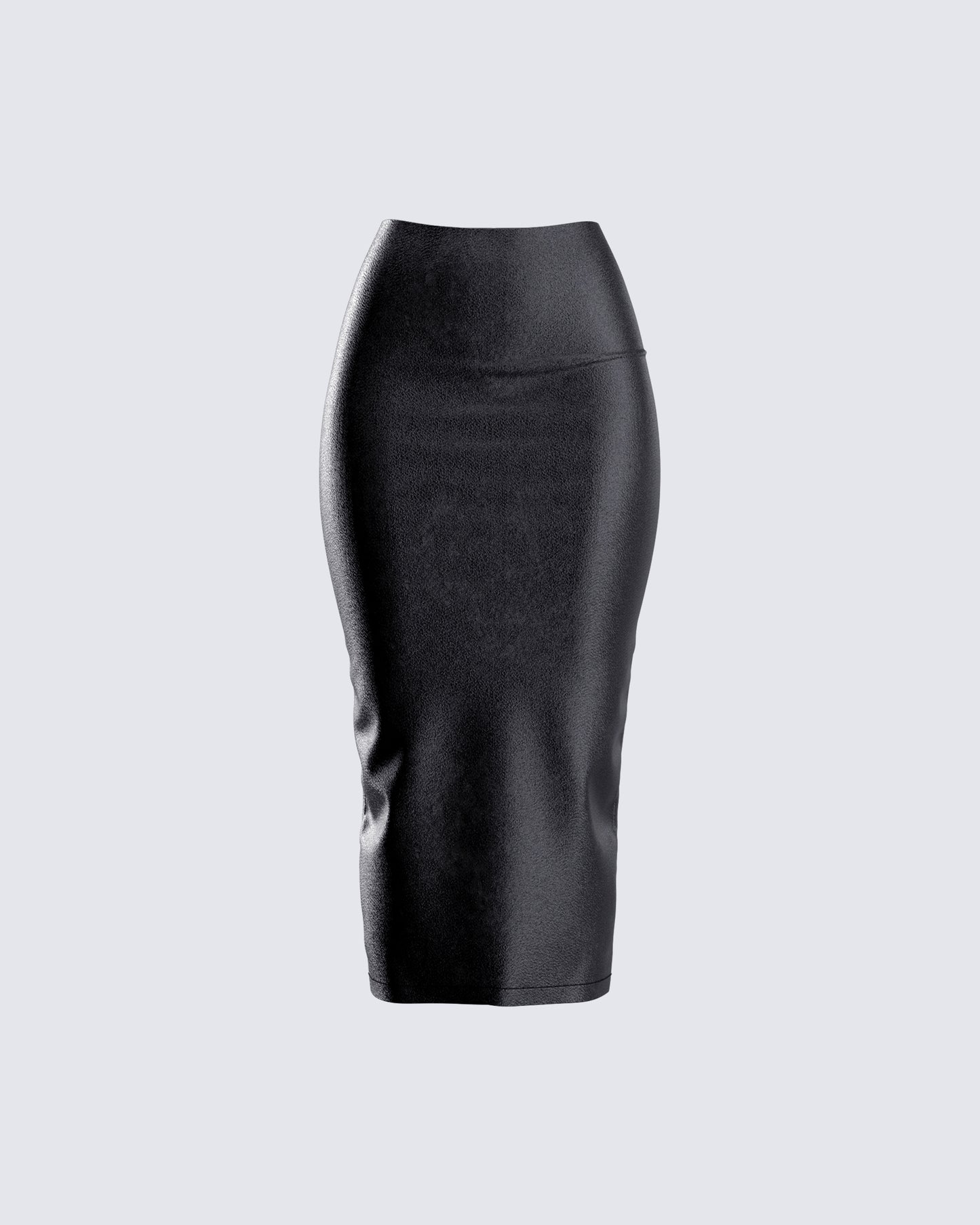 Badu Black Vegan Leather Skirt product front