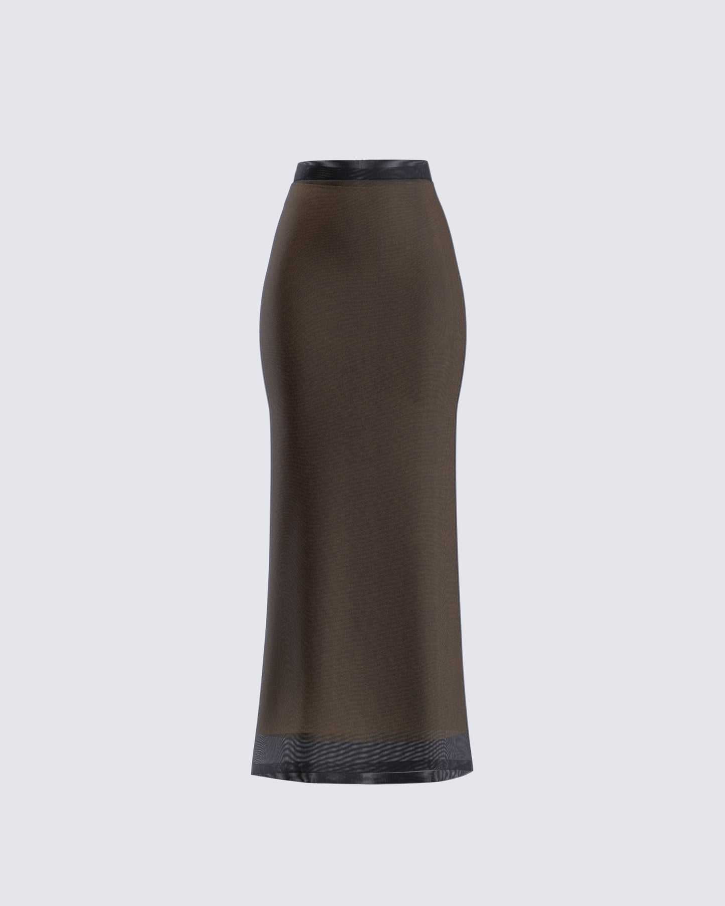 Aela Black Mesh Maxi Skirt 3d product front