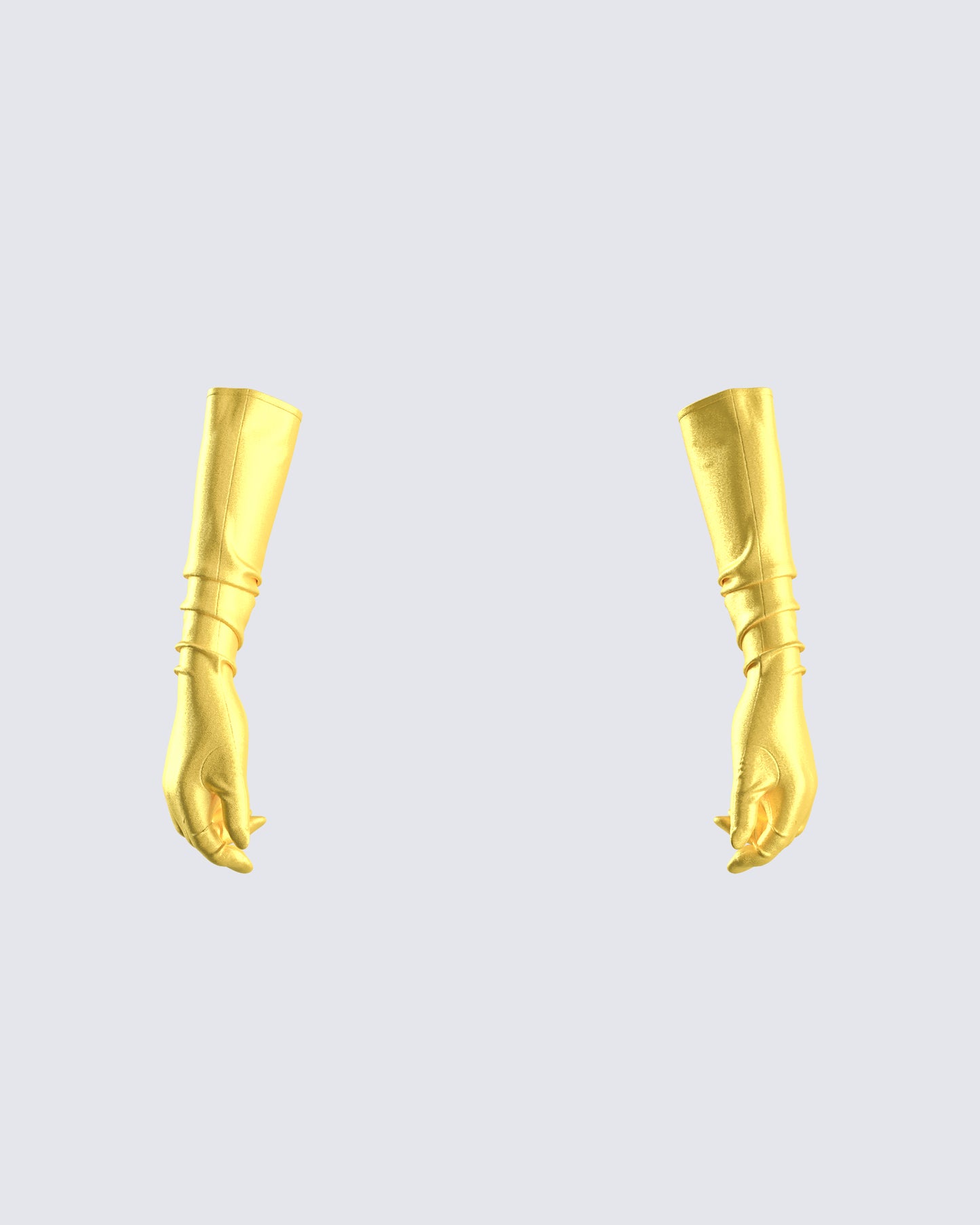 Surya Yellow Satin Gloves 3d product front