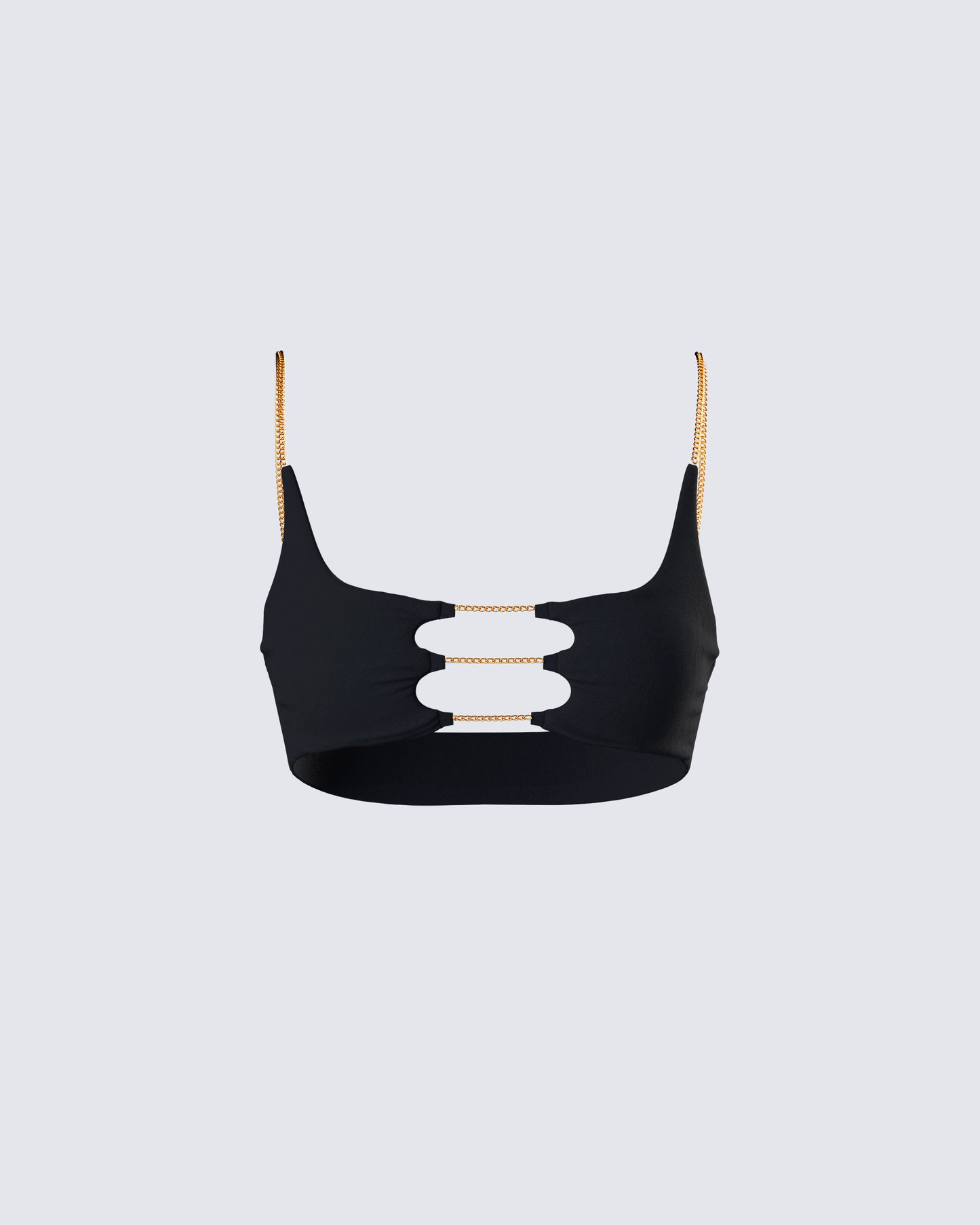 Amari Black Chain Cropped Top product front