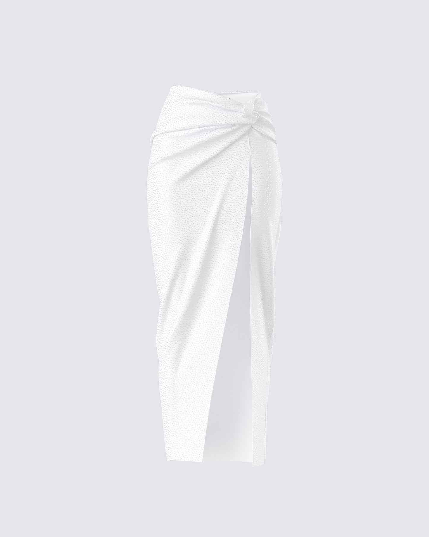 Carly White Beaded Drape Skirt product front