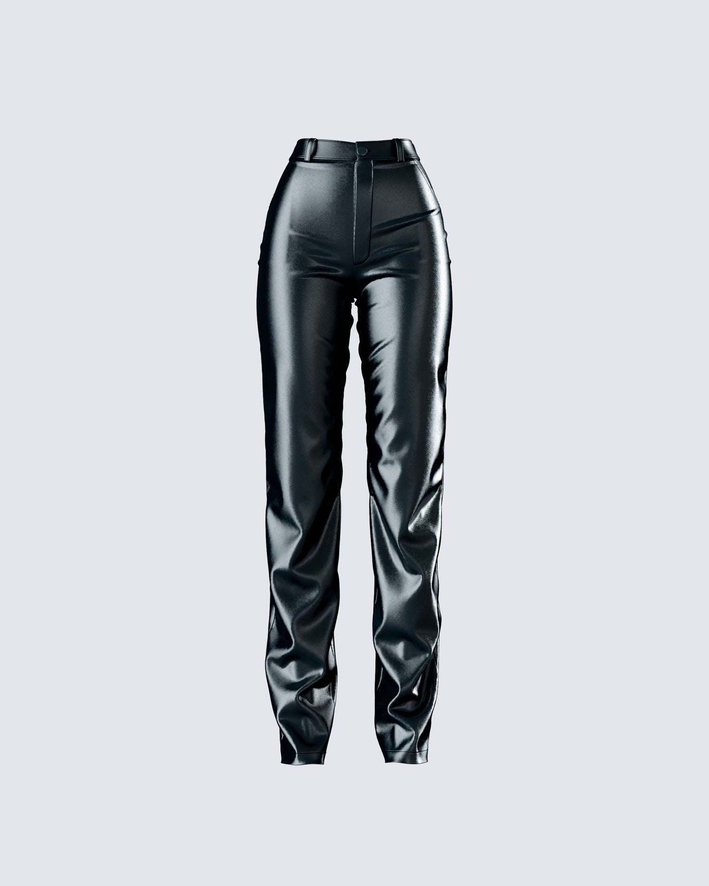 Mari Black Vegan Leather Pant