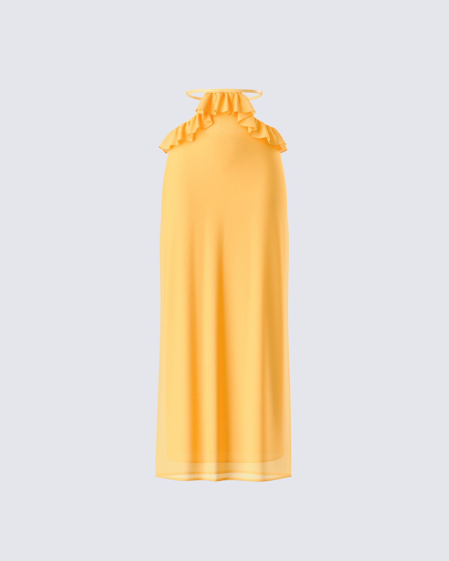 Lyra Yellow Ruffle Maxi Skirt product front