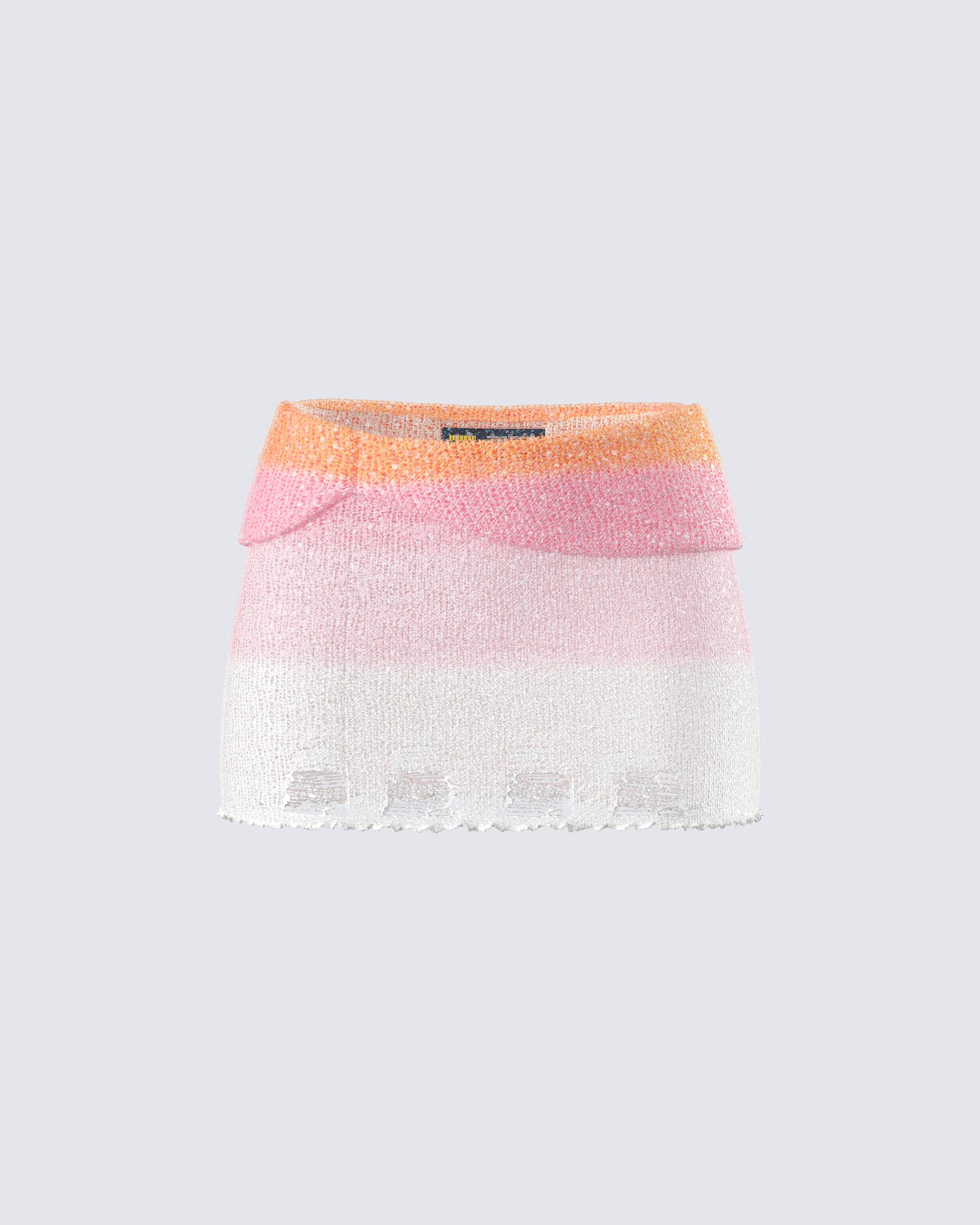 Vanessa Pink Sequin Knit Skirt 3d product front