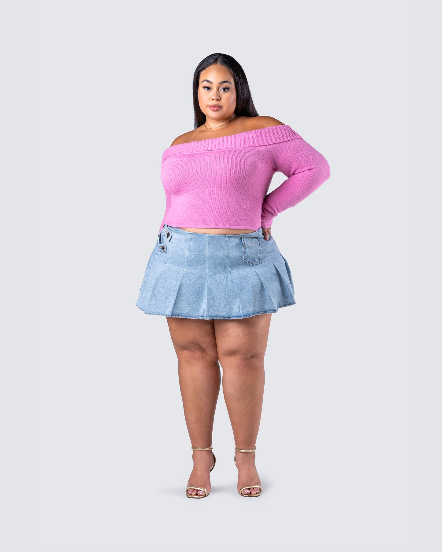 Lorraine Pink Sweater Knit Top