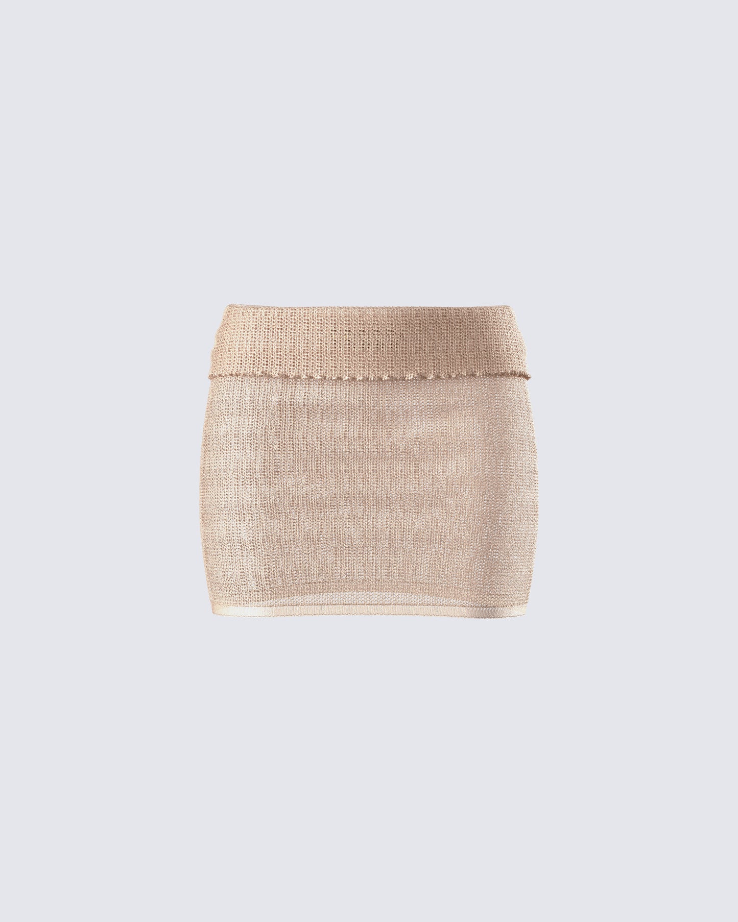 Sakura Gold Knit Micro Mini Skirt product front