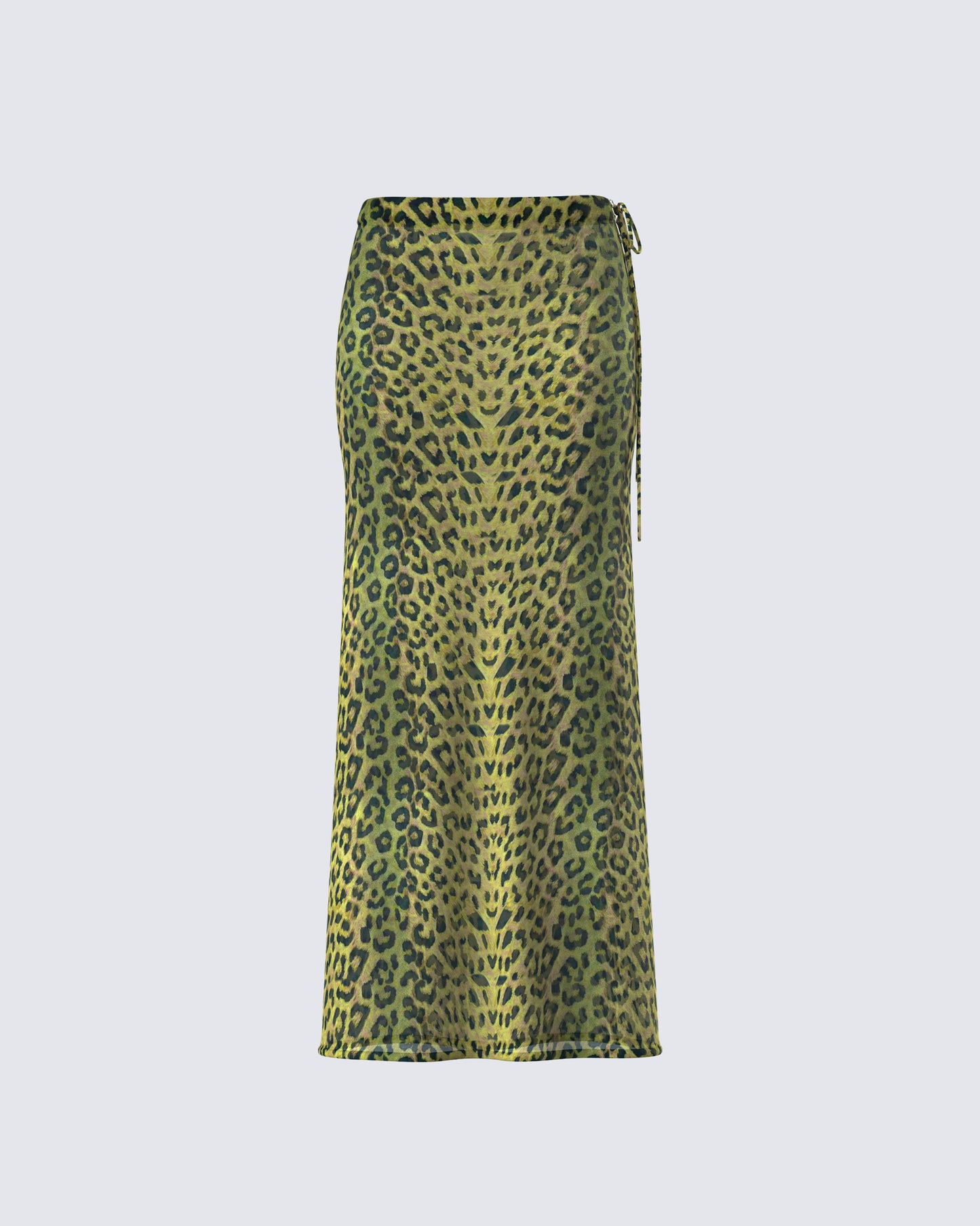 Calista Lime Leopard Maxi Skirt product front