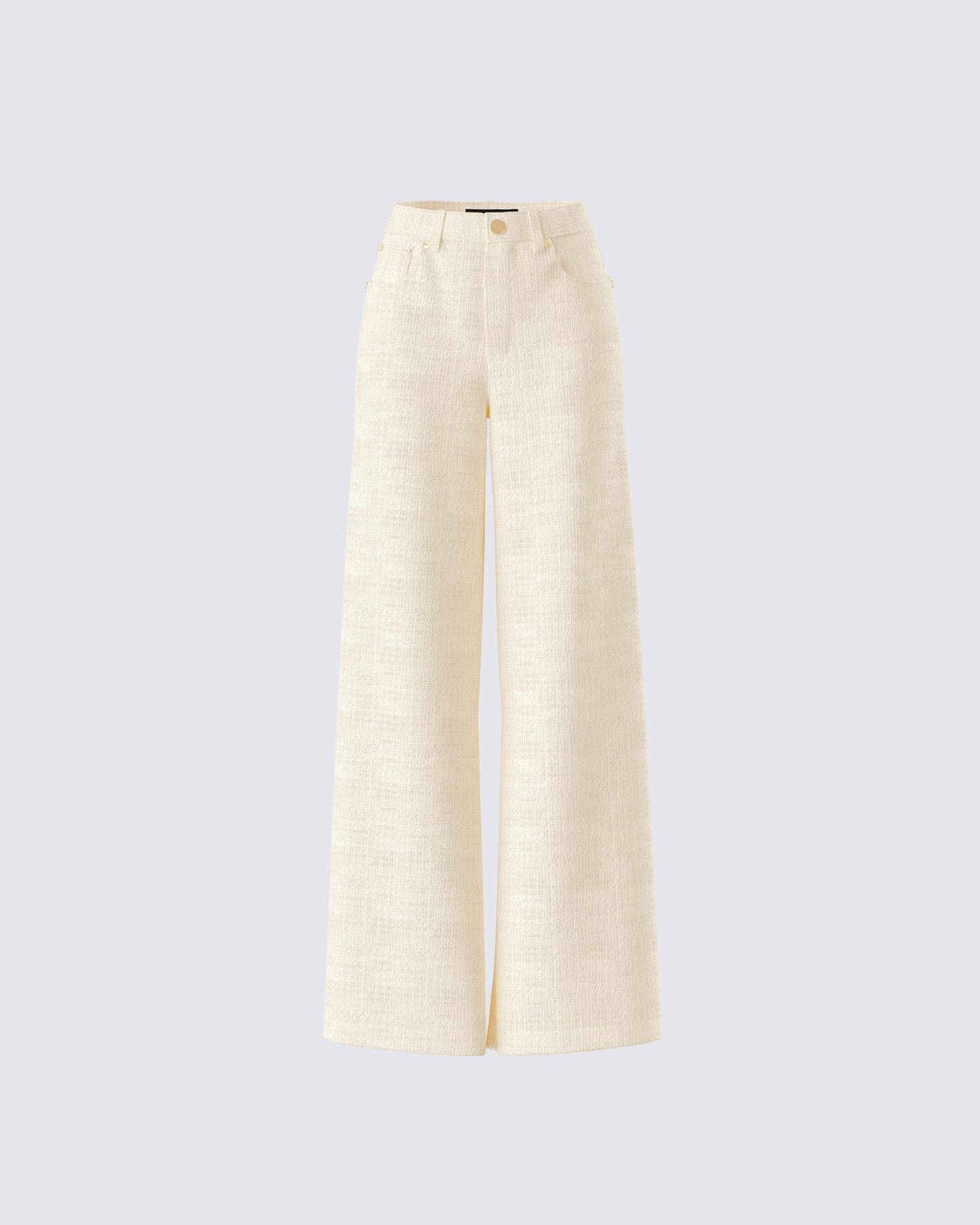 Havanah Ivory Tweed Mid Rise Pant product front