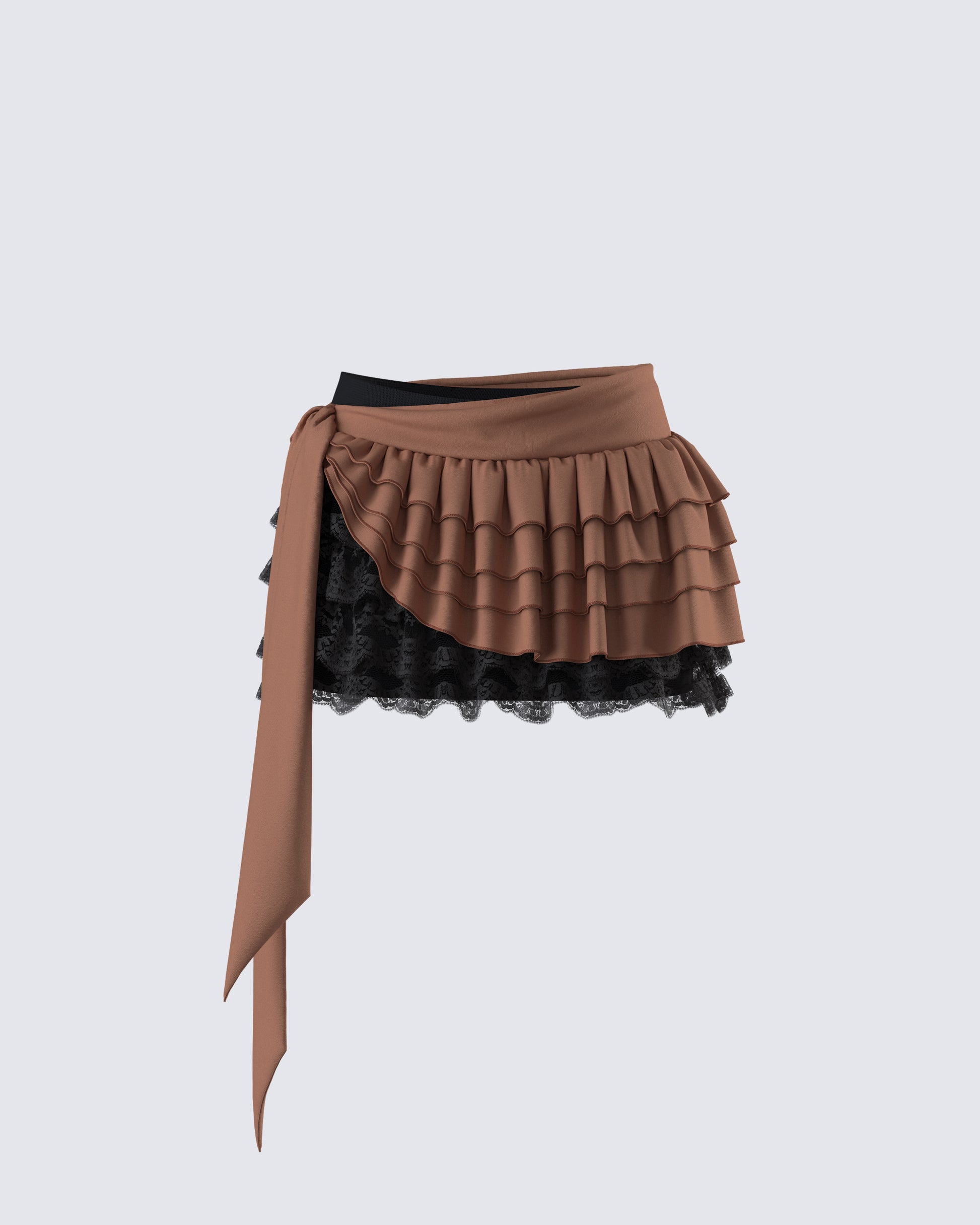 Dovie Multi Ruffle Layered Skirt product front