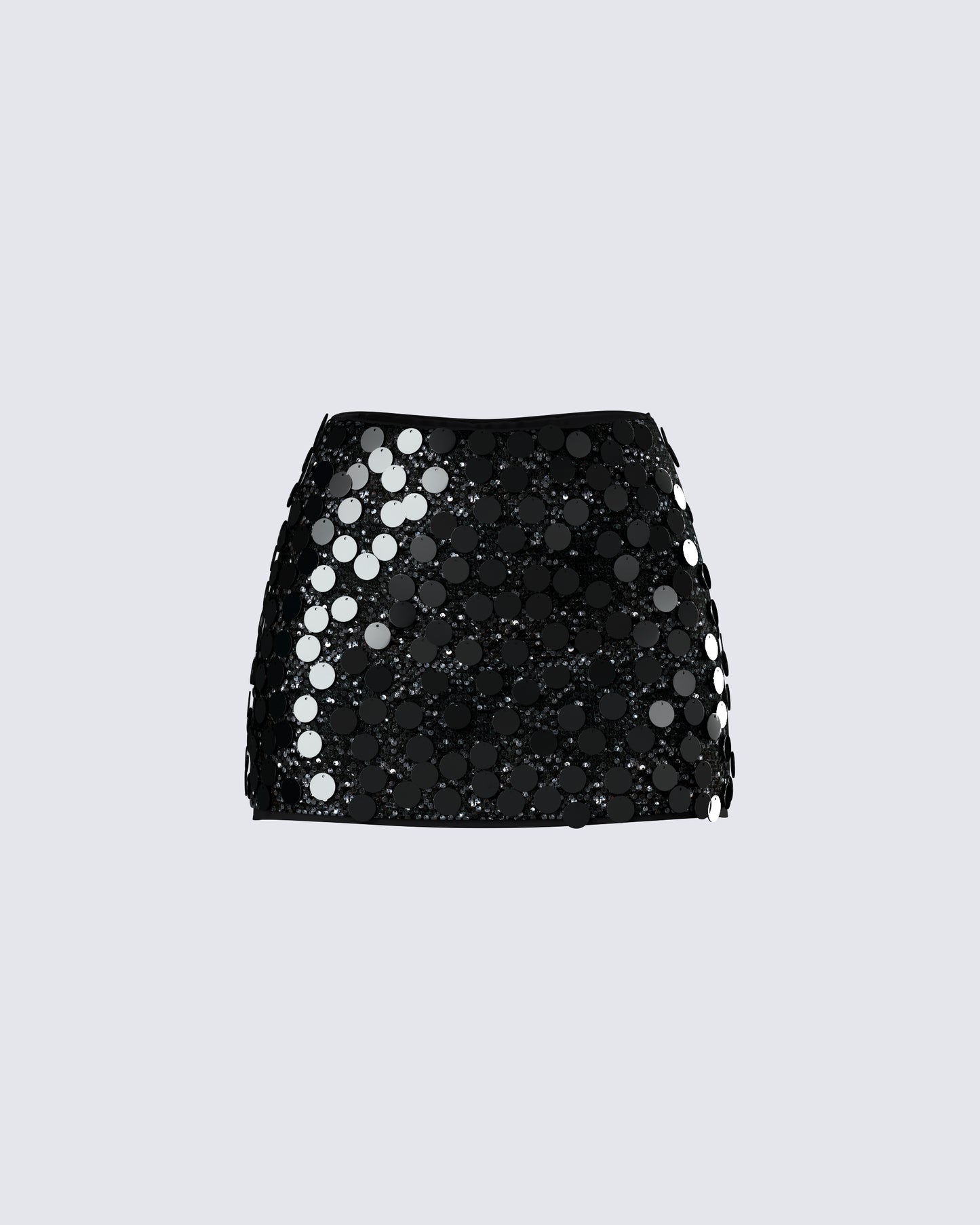Philo Black Seq uin Mini Skirt product front
