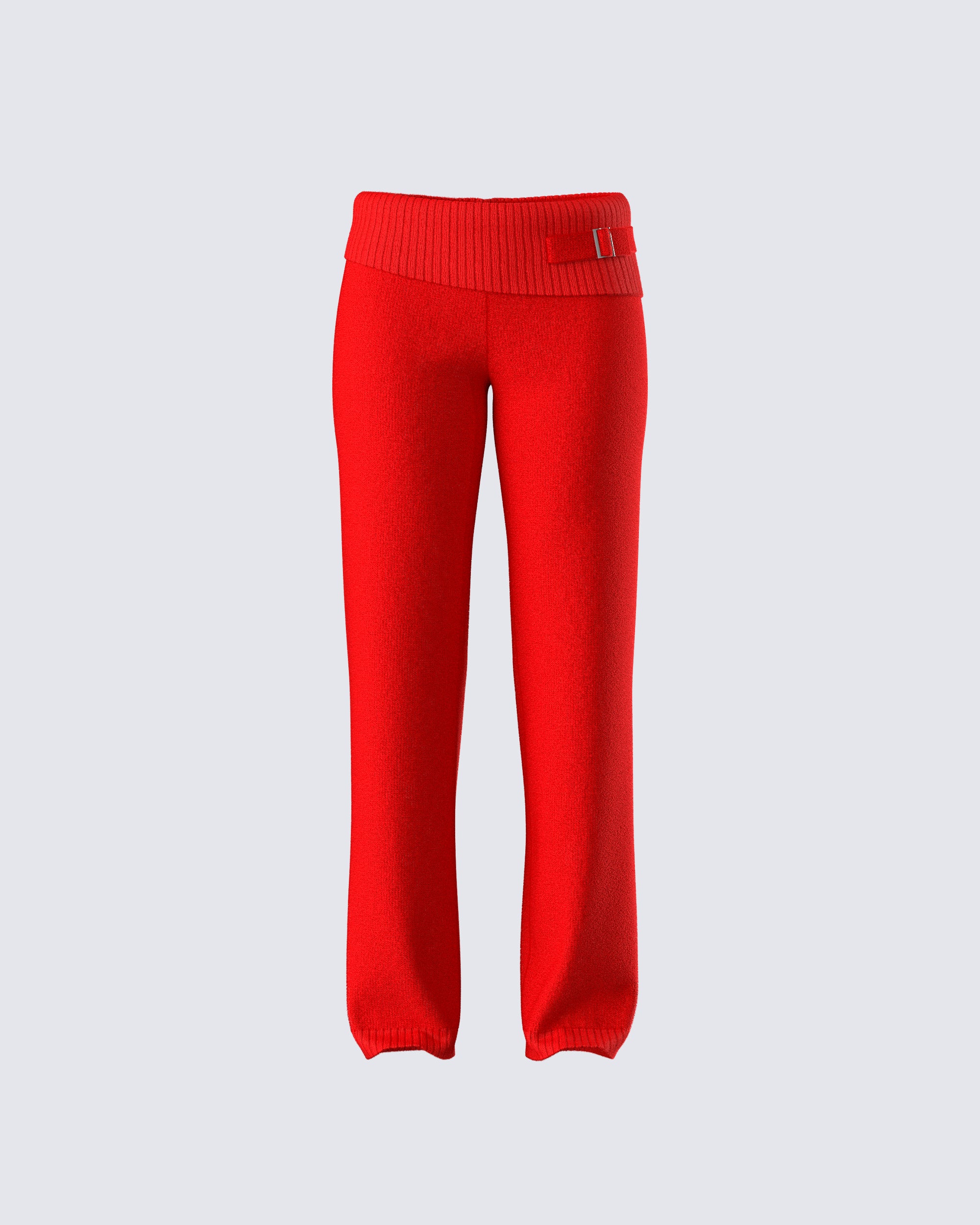 Alyssa Red Knit Pant