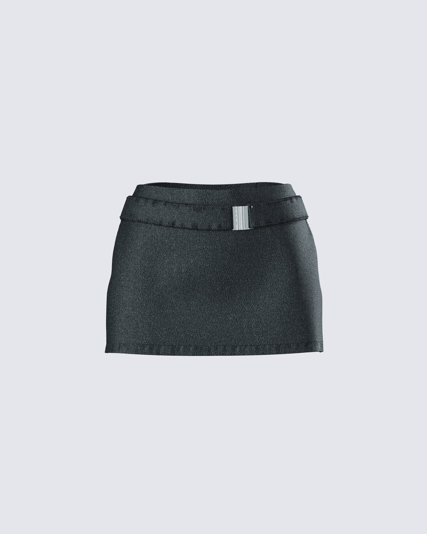 Sammy Black Belted Mini Skirt 3d product front