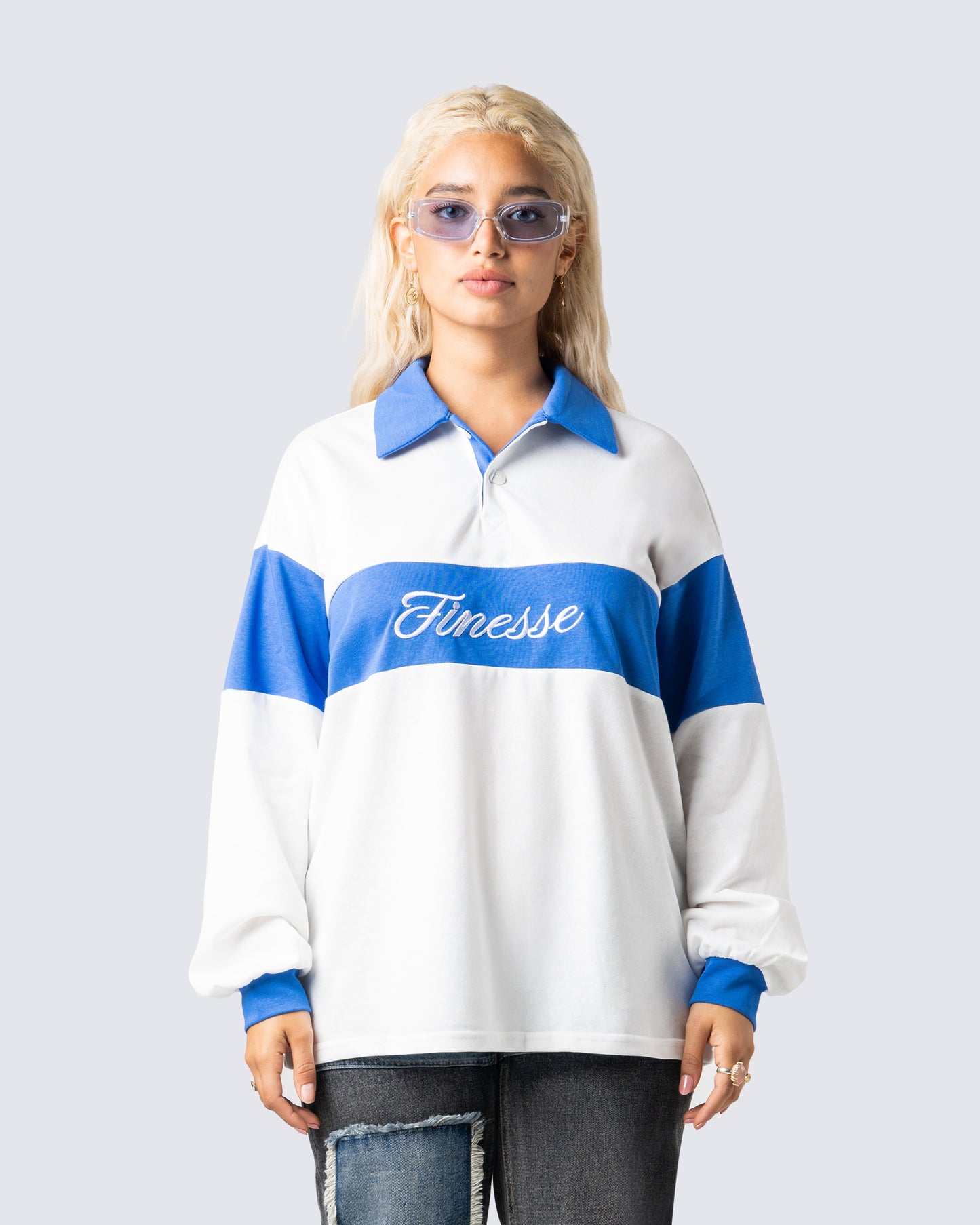 Drew Multi Logo Polo Top model front