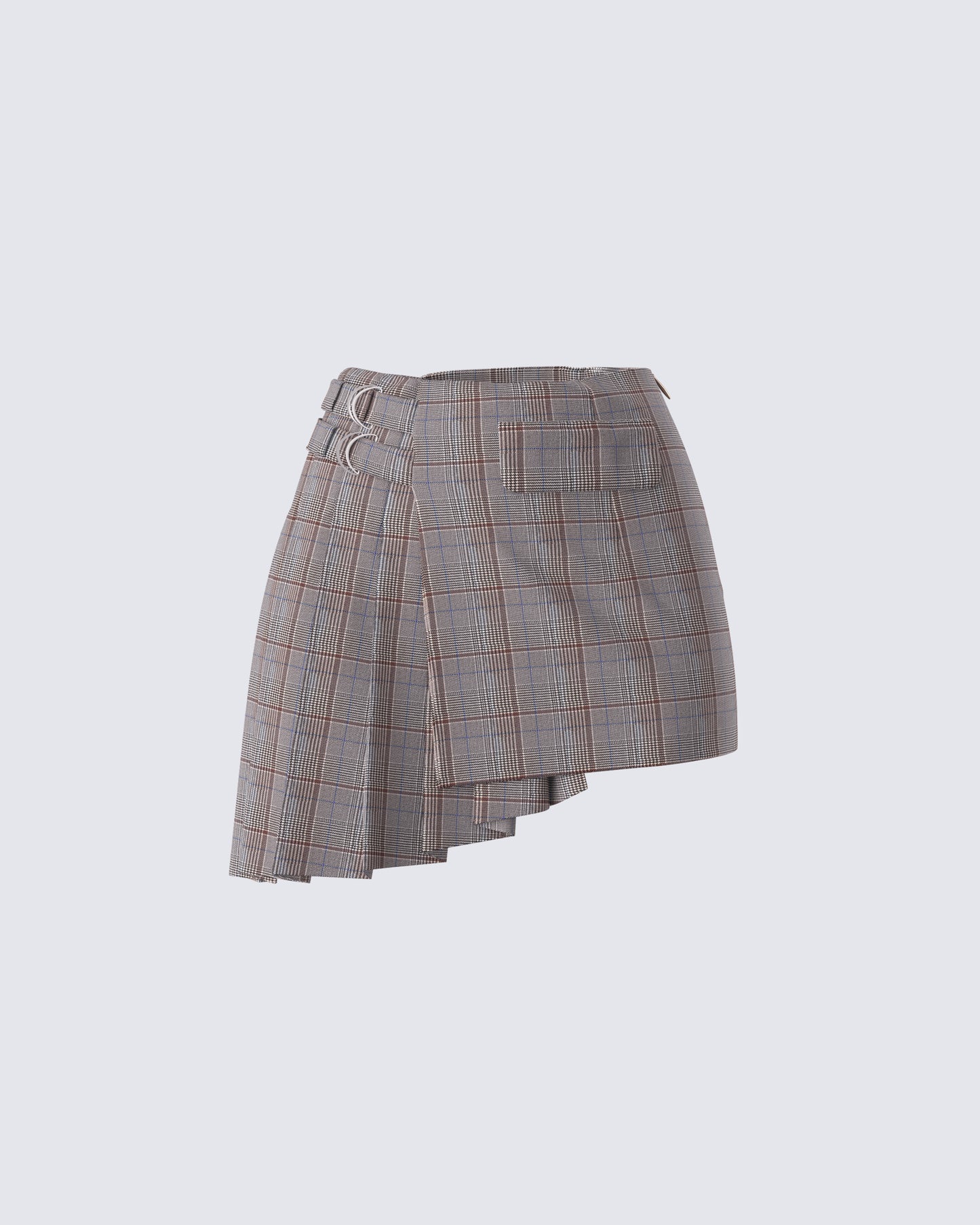 Colby Brown Plaid Mini Skirt 3d product front