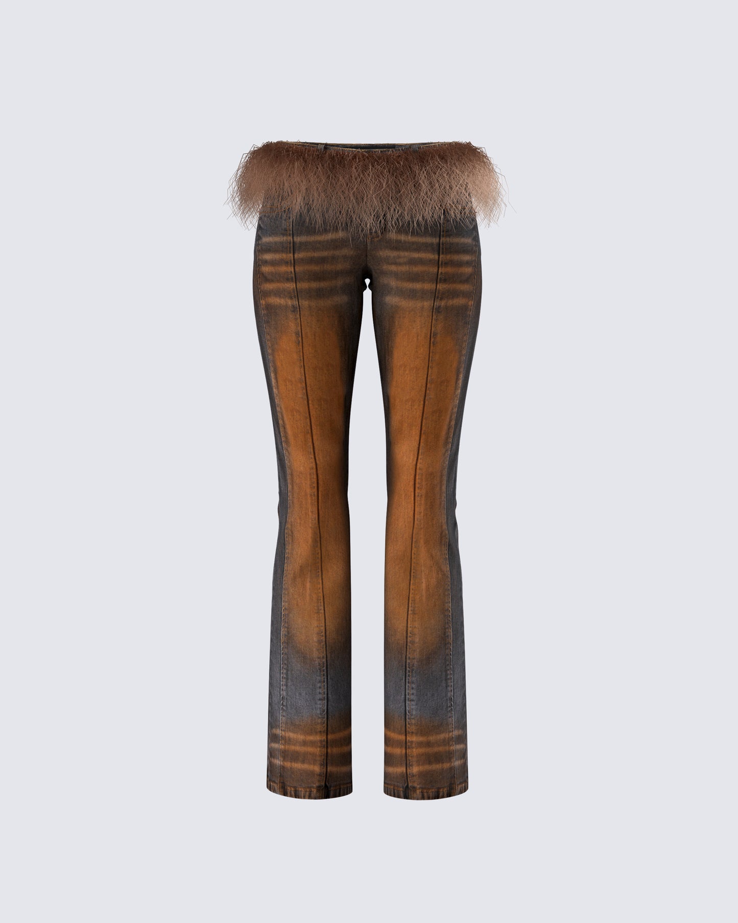 Adie Brown Denim Fur Jean