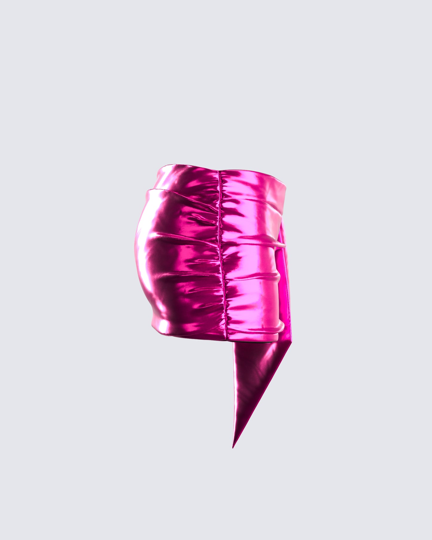 Sanya Pink Metallic Mini Skirt
