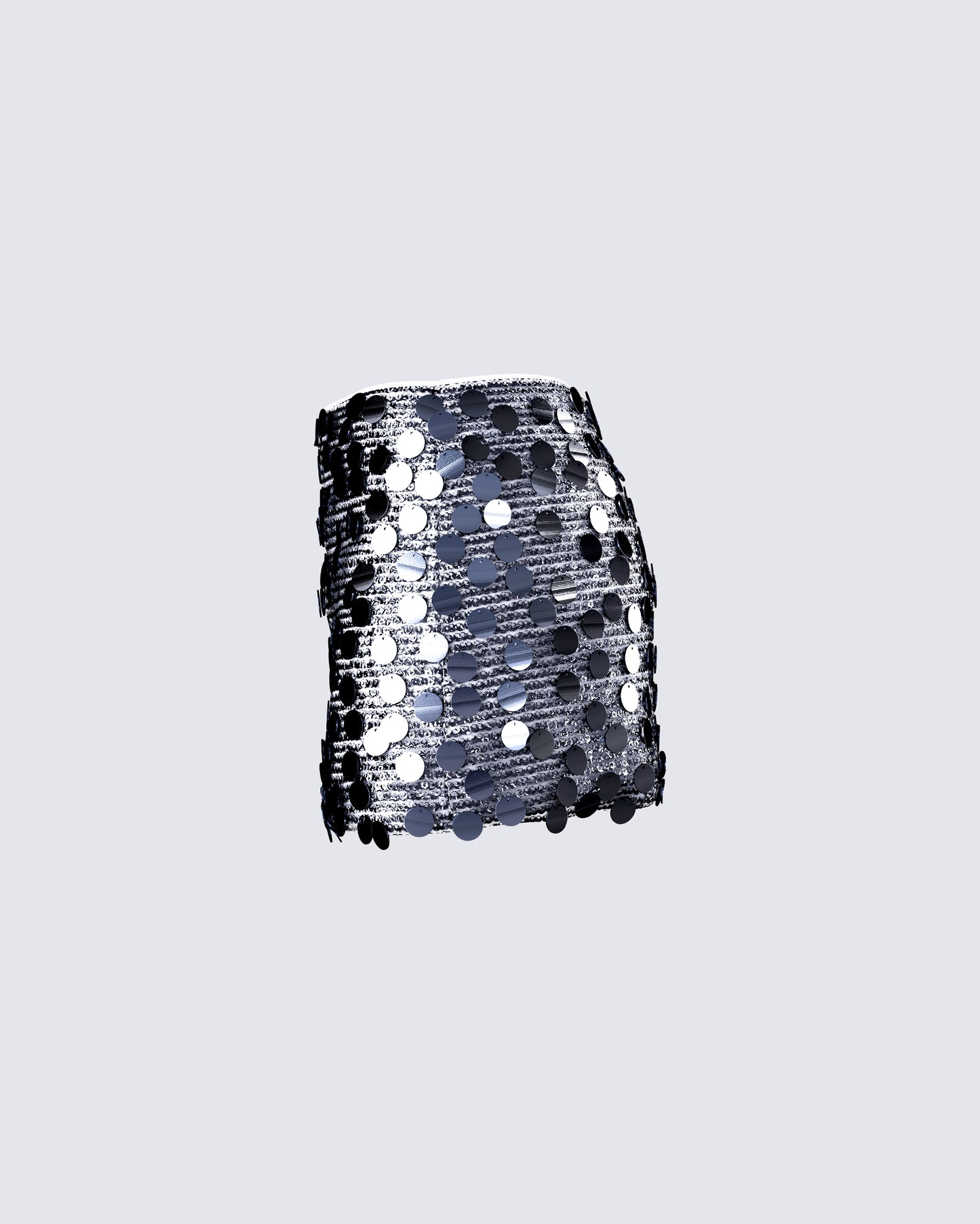 Philo Silver Sequin Mini Skirt
