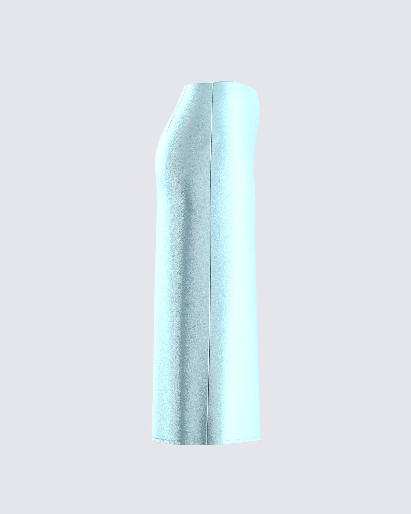 Florie Aqua Satin Midi Skirt