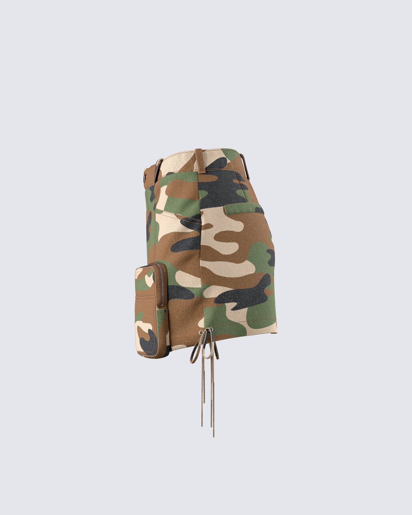 Merida Camo Zip Pocket Mini Skirt
