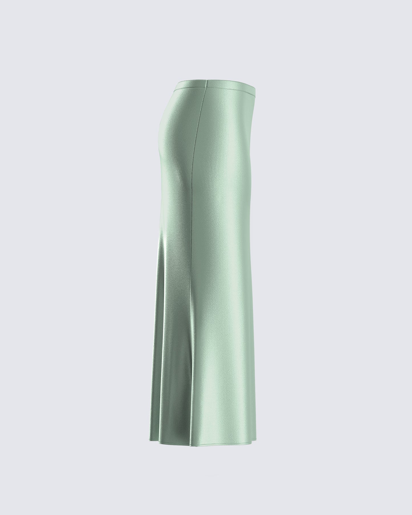 Shae Green Satin Midi Skirt