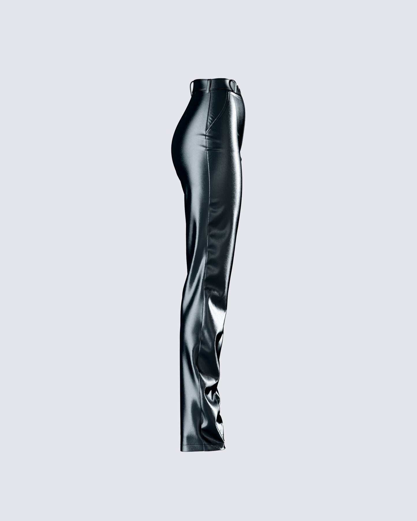 Mari Black Vegan Leather Pant