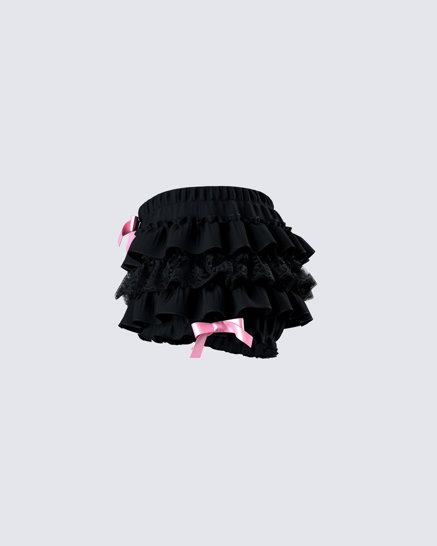 Martina Black Ruffle Short