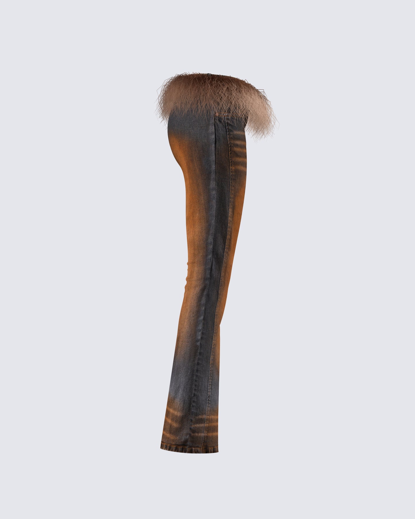 Adie Brown Denim Fur Jean