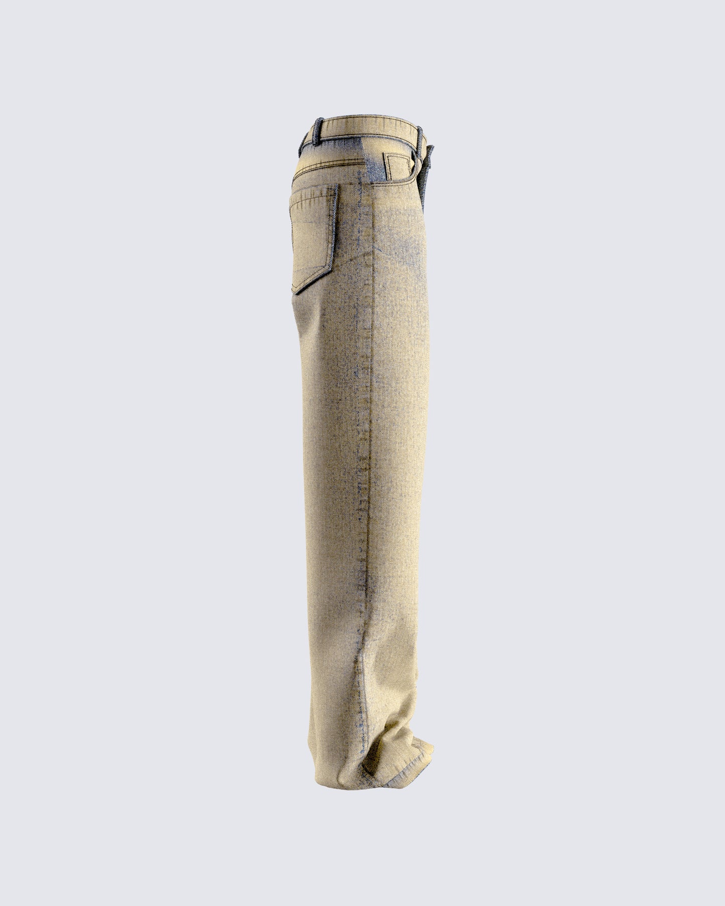 Sanvi Yellow Wash Stretch Jeans