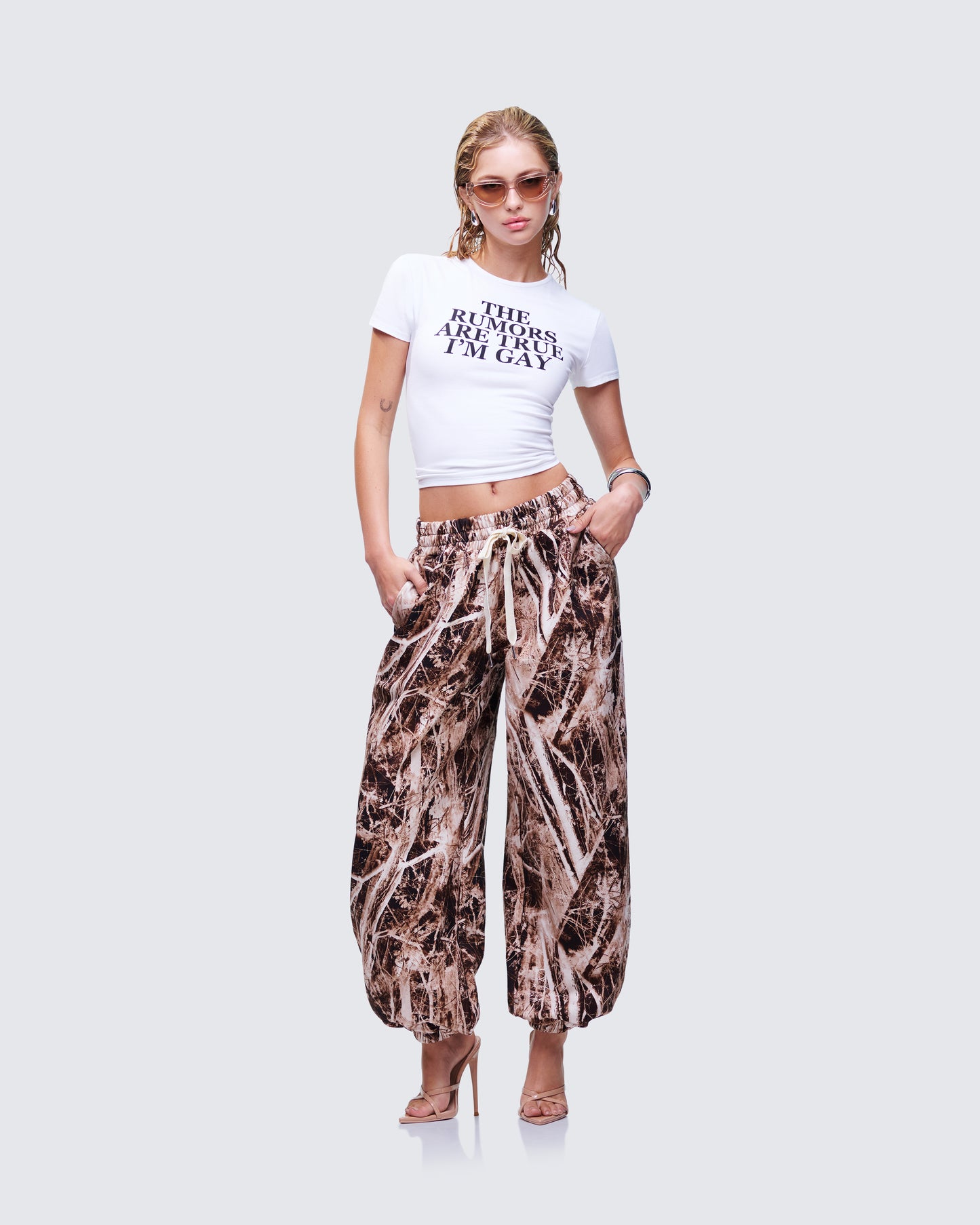 Eleni White Slogan Classic Tee