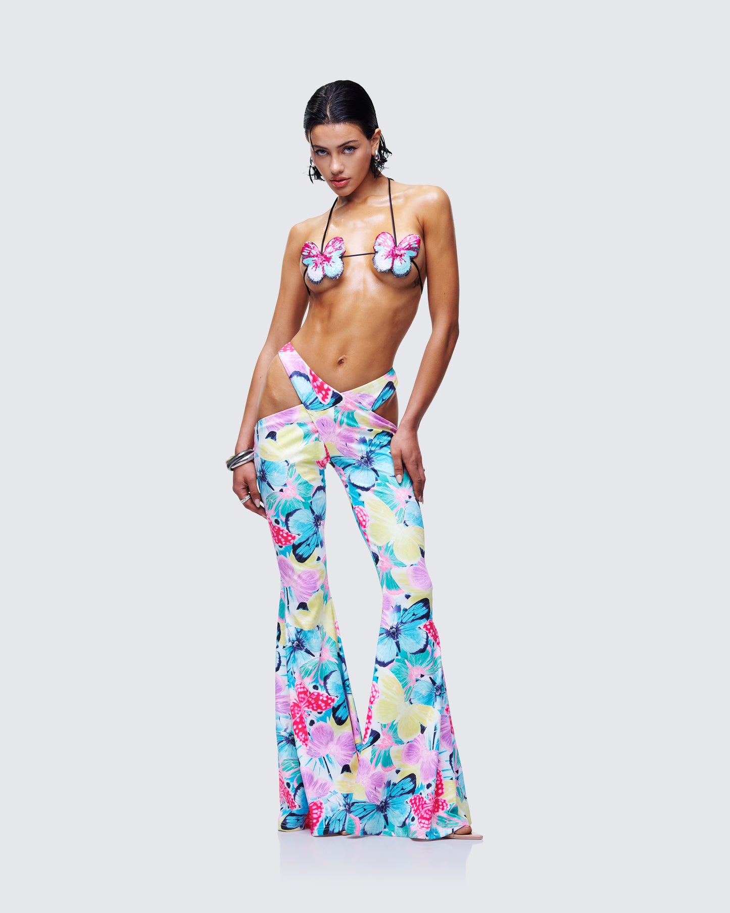 Kandi Embellished Butterfly Bra Top