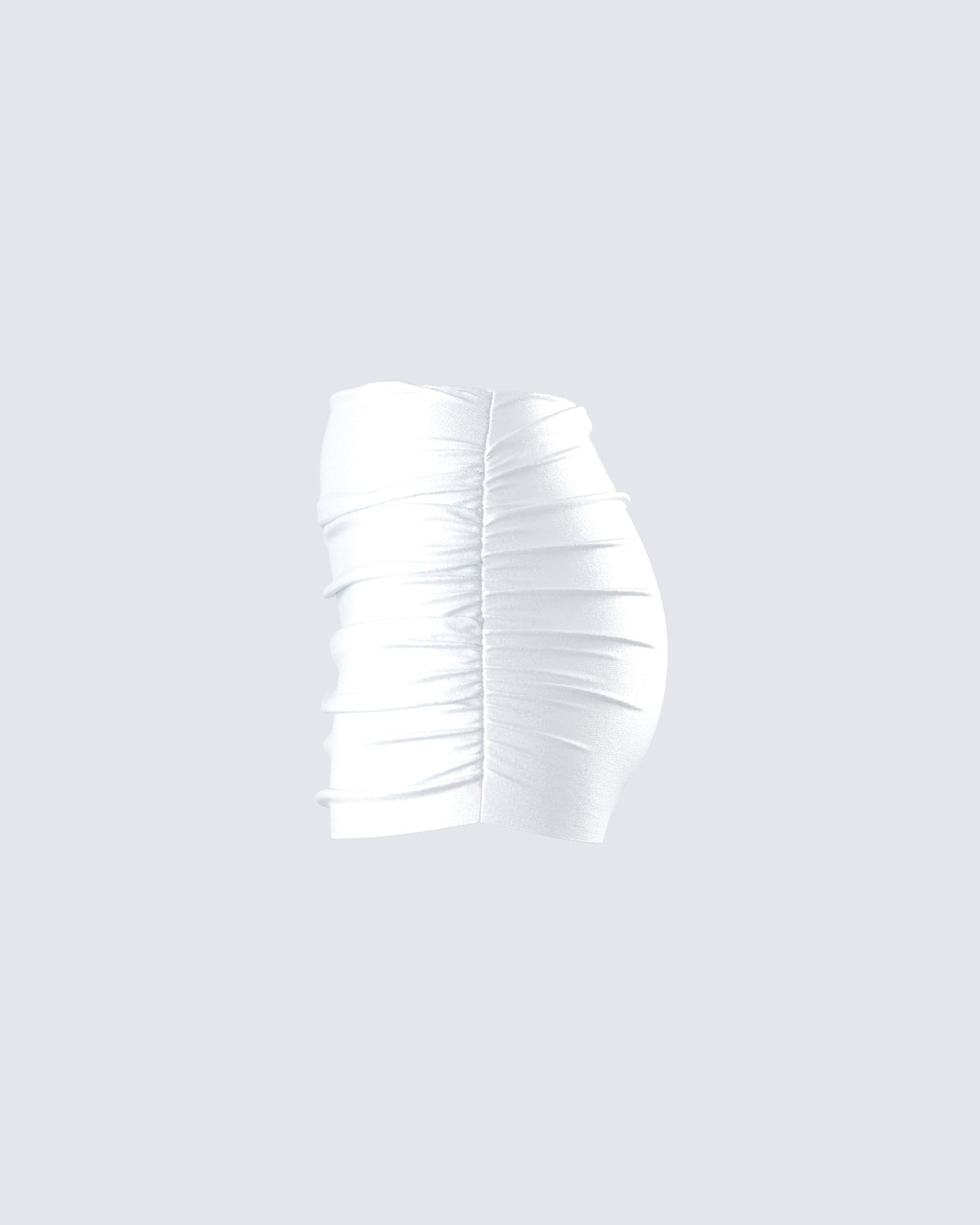 Rivi White Satin Micro Mini Skirt