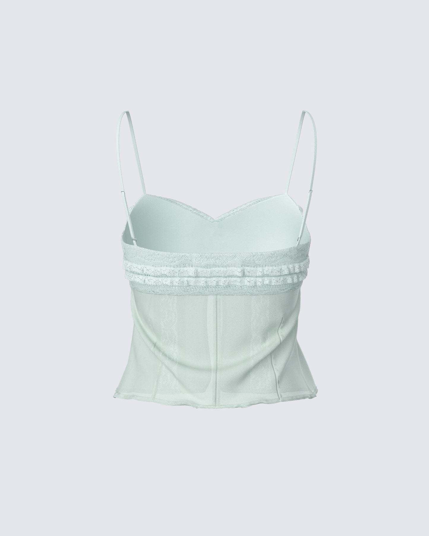 Ursuline Sage Ruffle Trim Cami Top