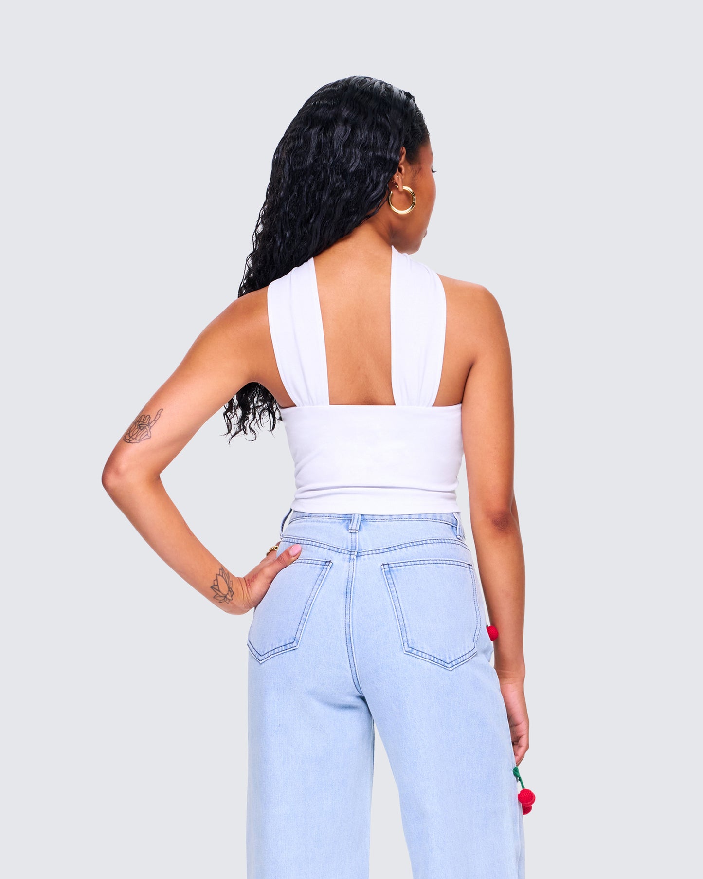 Alondra White Tube Halter Top