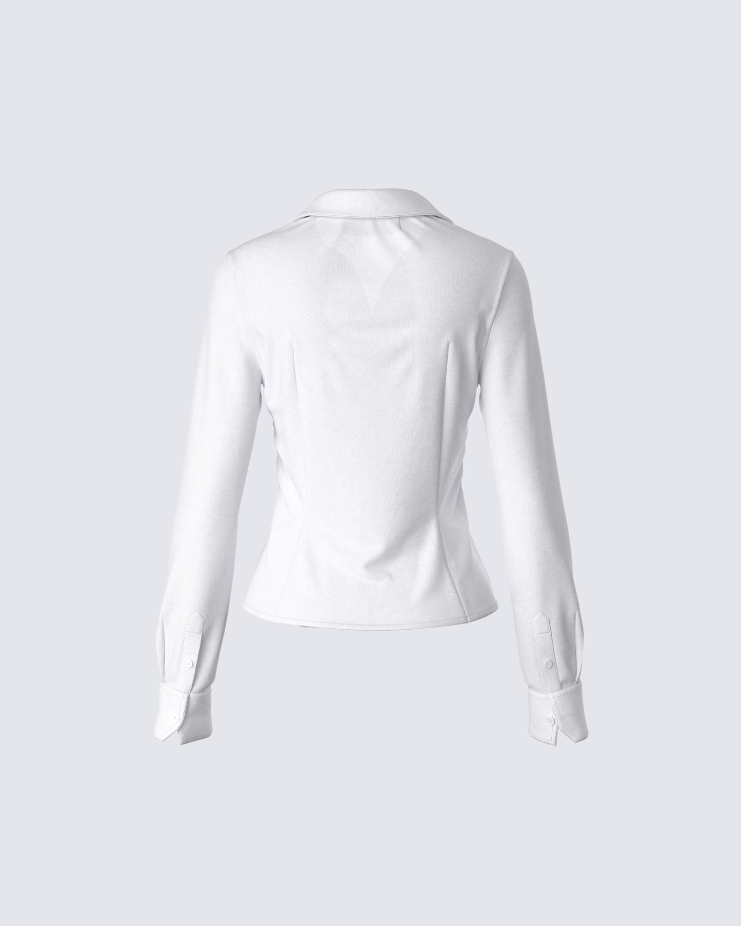 Kyra Fitted White Poplin Shirt