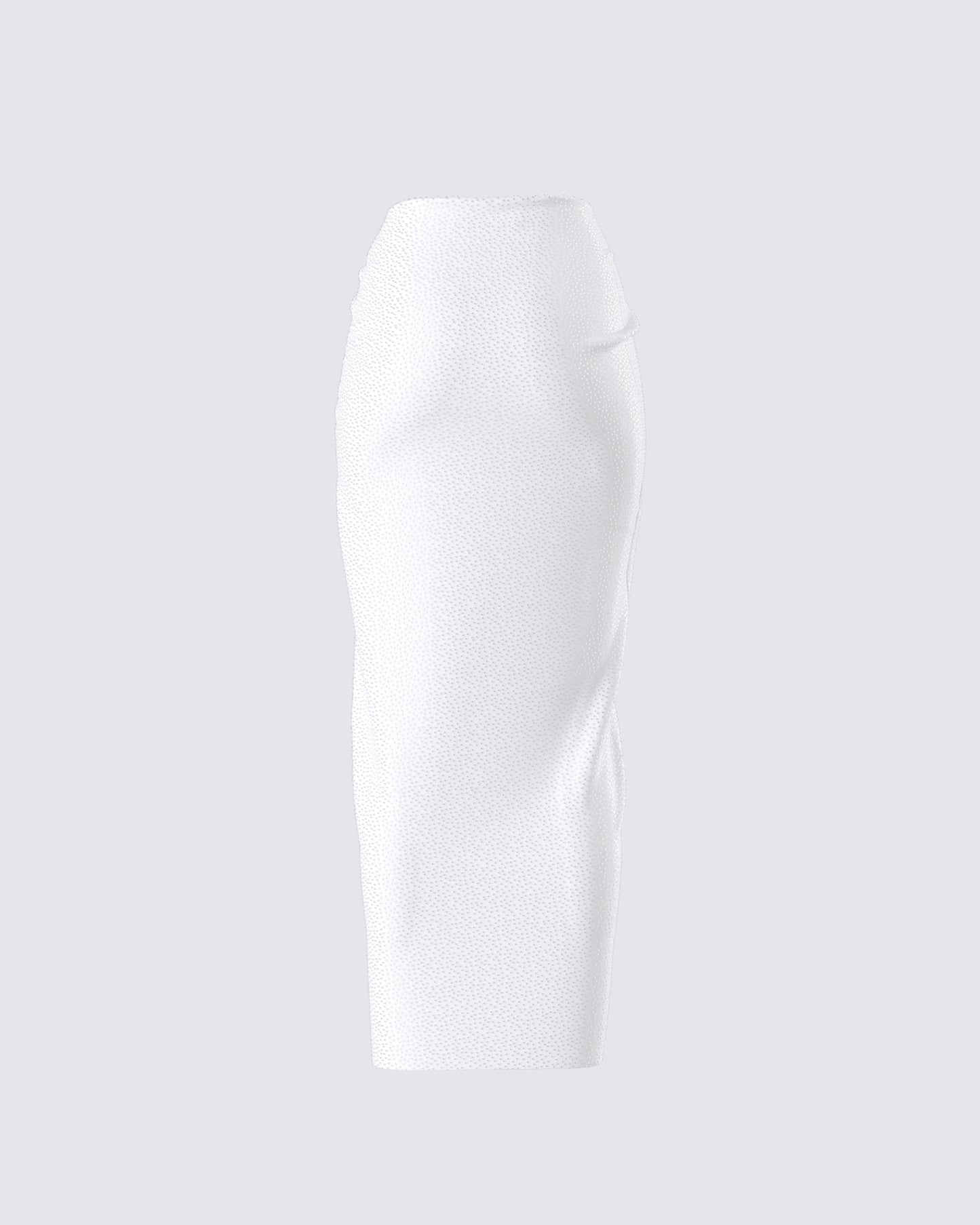 Carly White Beaded Drape Skirt