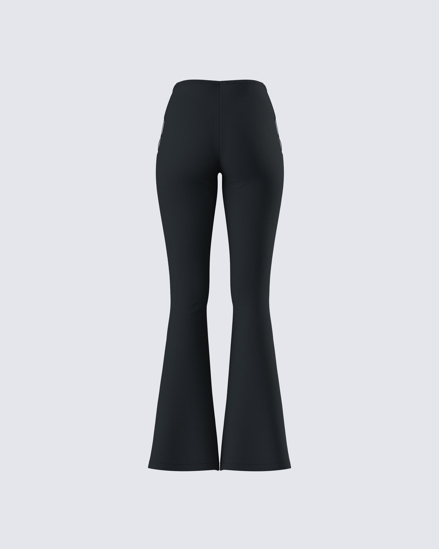 Juan Black Lace Up Flare Pant