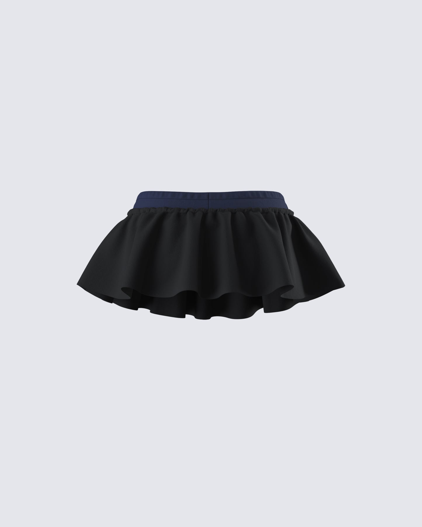 Esa Black Flounce Micro Mini Skort