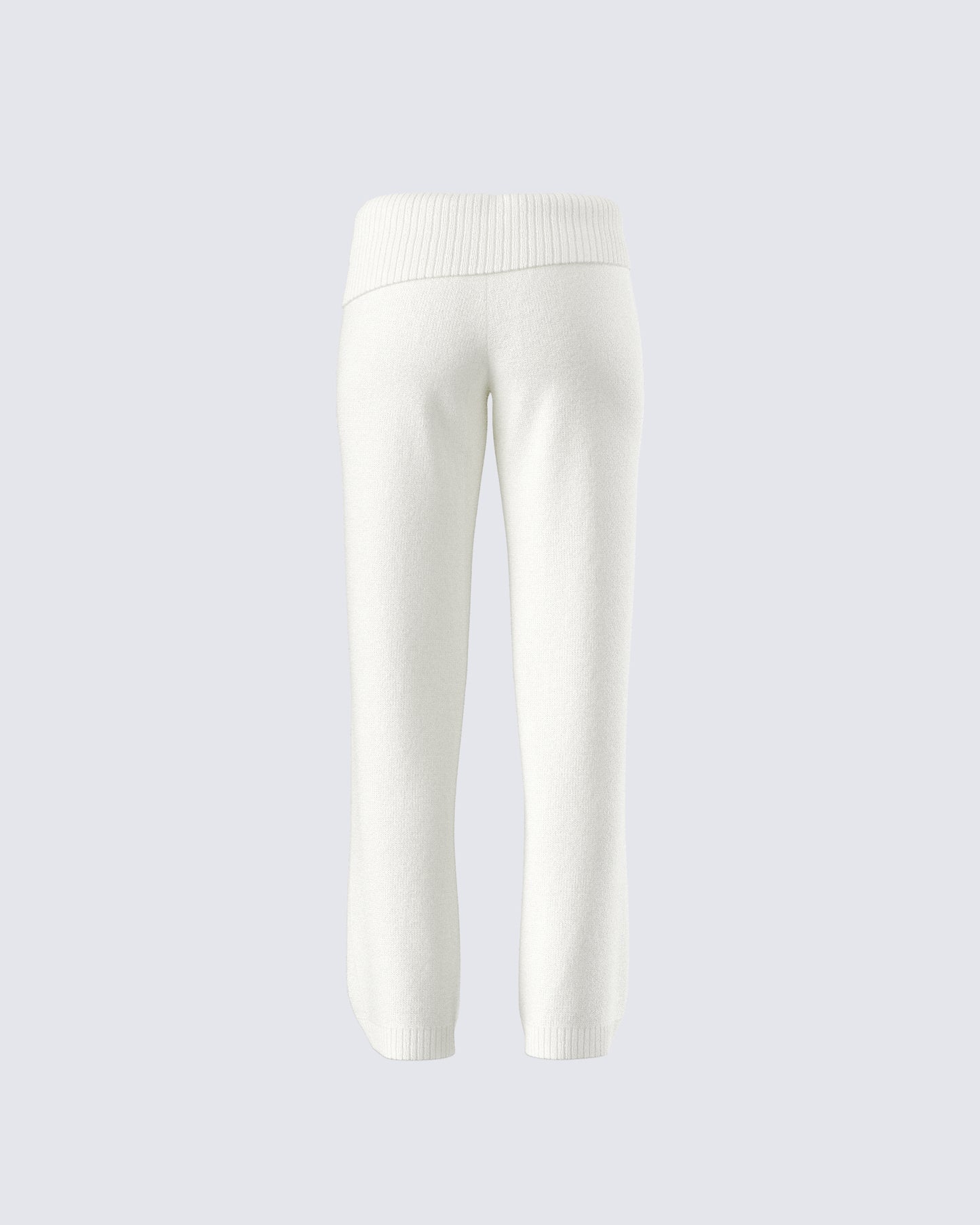 Alyssa White Knit Pant