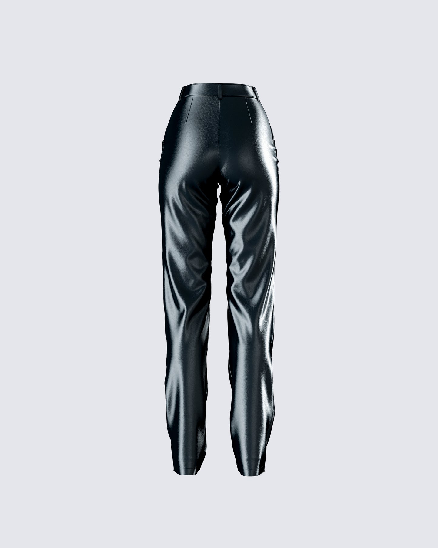 Mari Black Vegan Leather Pant