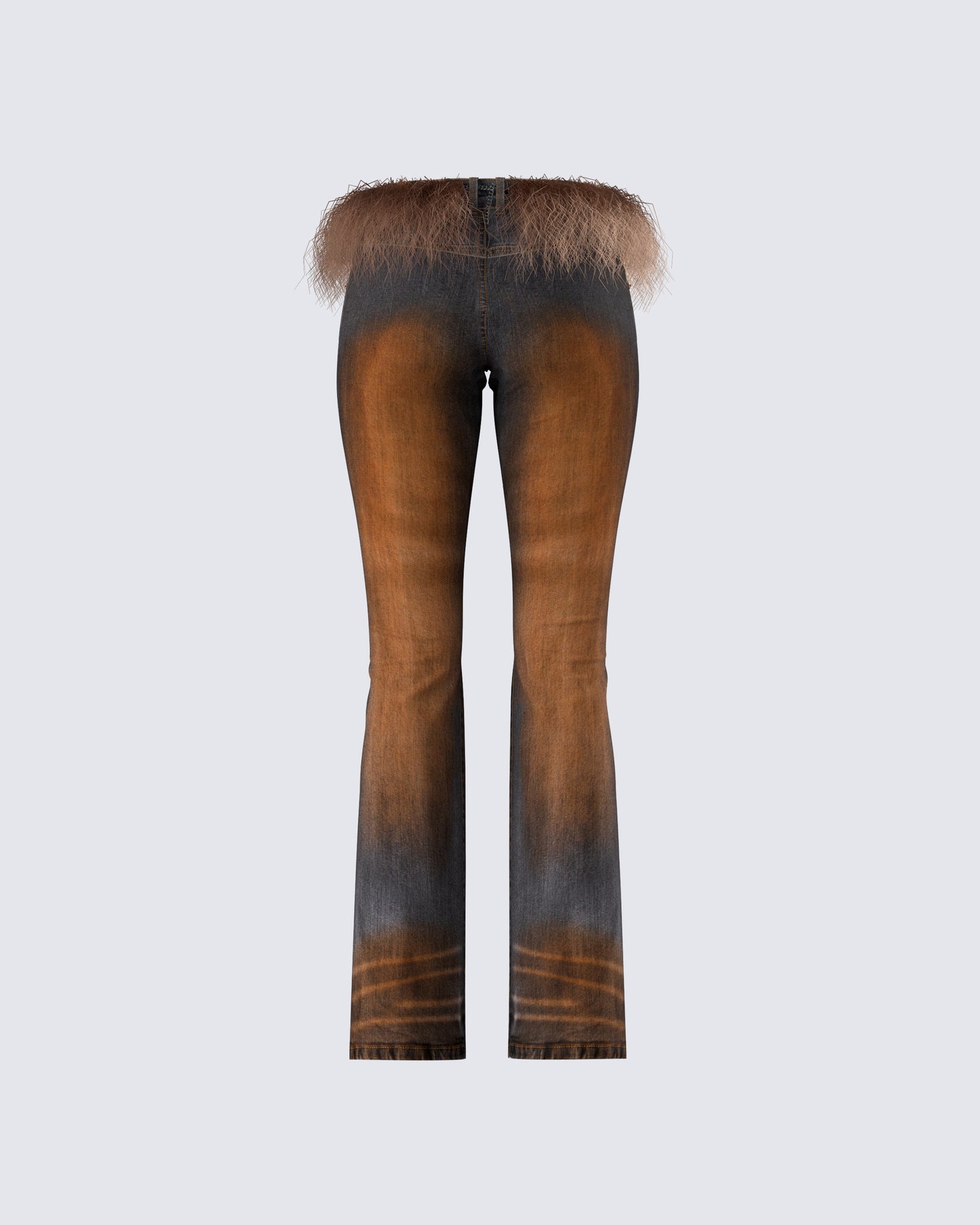 Adie Brown Denim Fur Jean